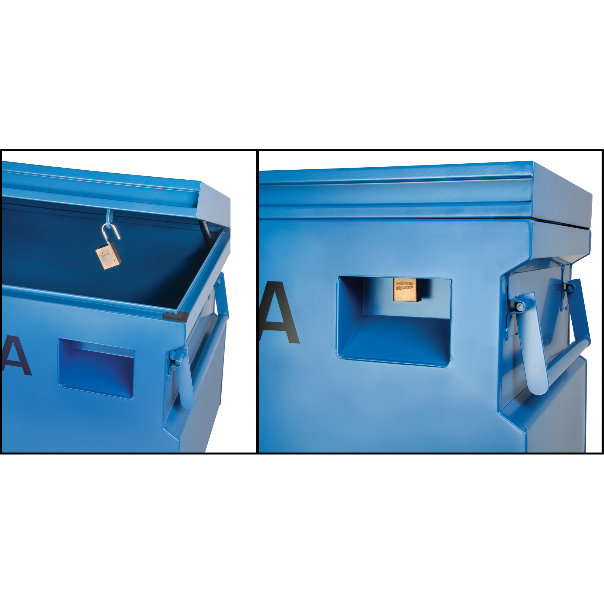 Coffre à outils de chantier, 48" x 24" x 27-3/5", Acier, Bleu – Image 8