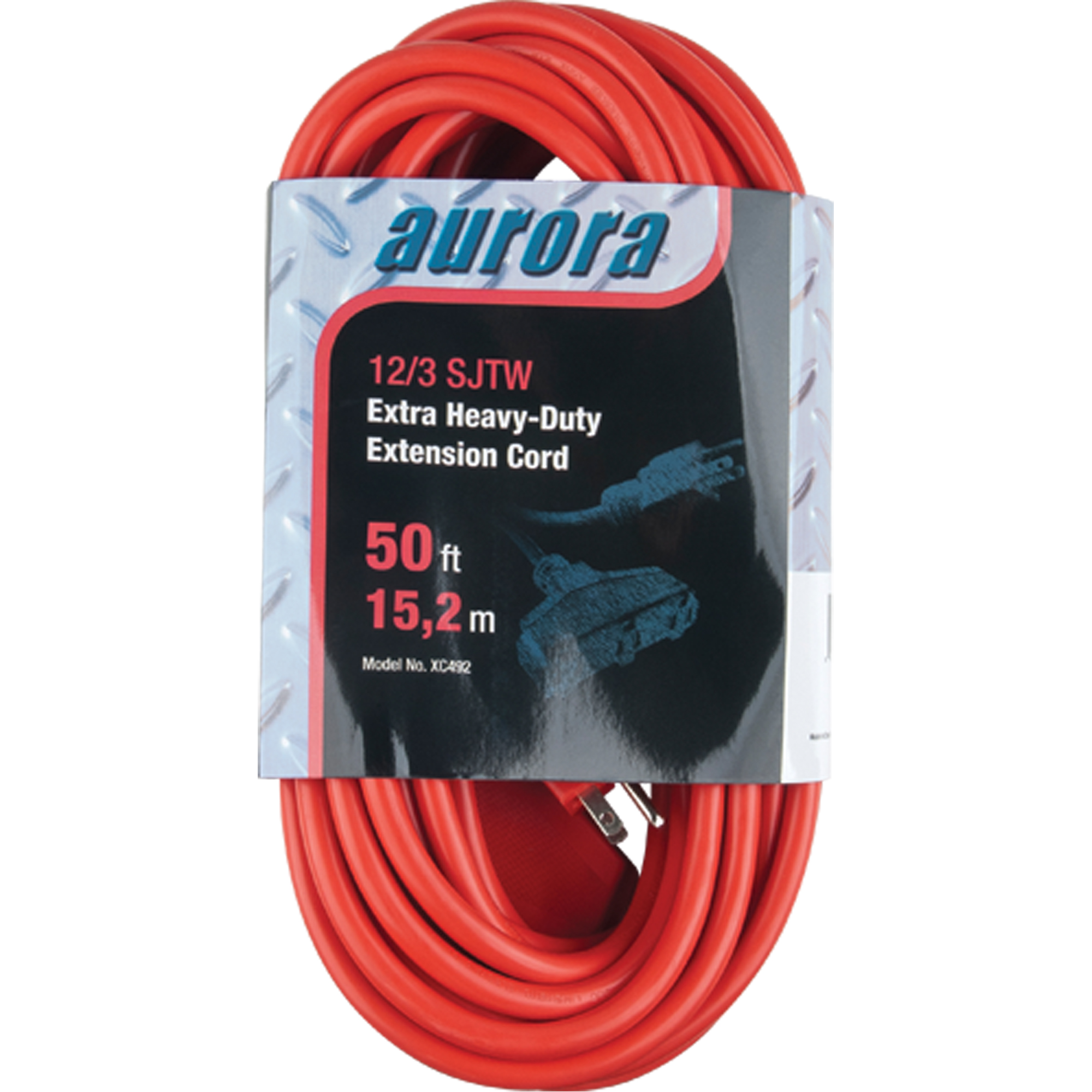 Cordon rallonge en vinyle, Extérieur, SJTW, AWG 12/3, 15 A, 3 prise(s), 50'