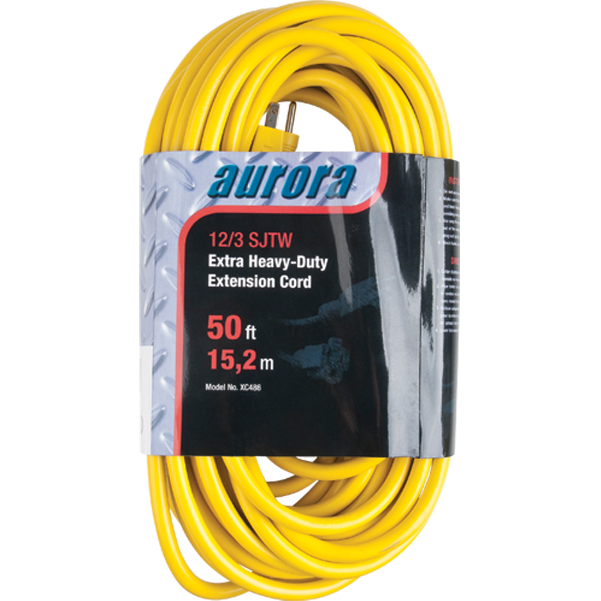 Cordon rallonge en vinyle, Extérieur, SJTW, AWG 12/3, 15 A, 50'