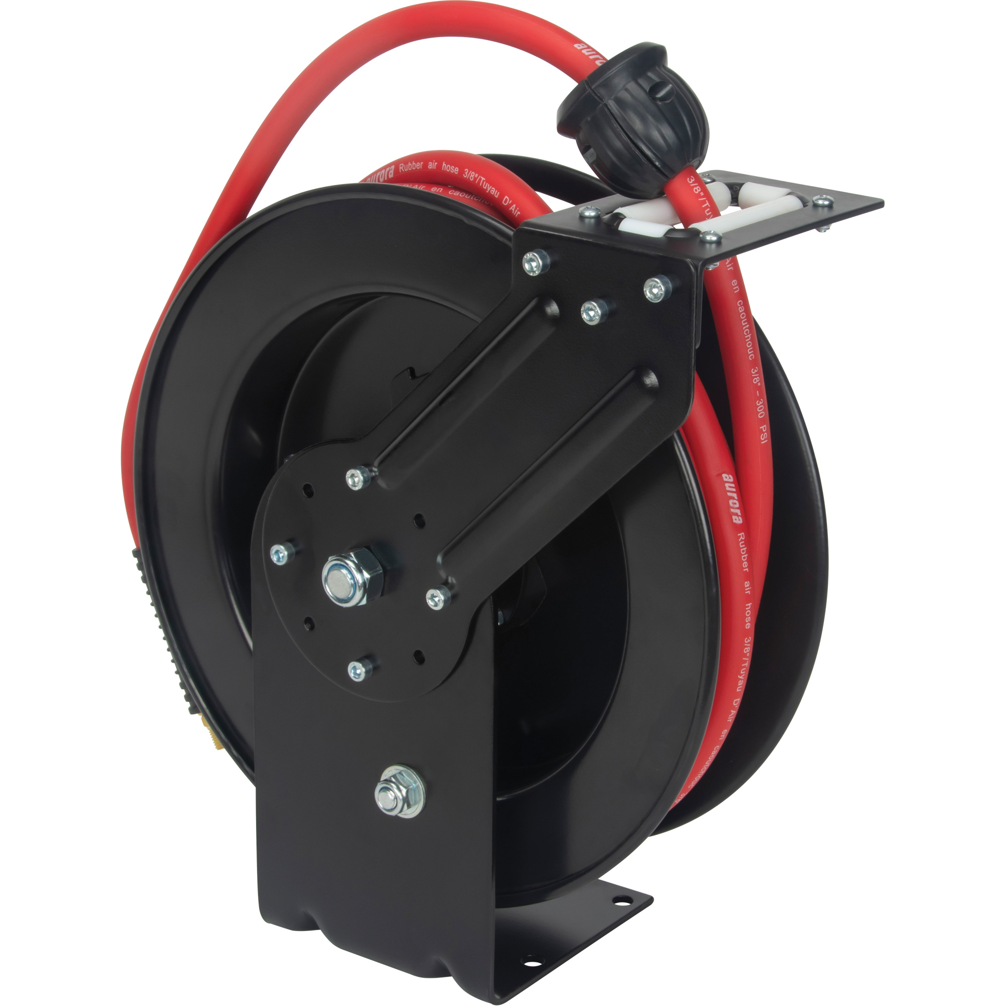 Dévidoir de tuyau, Air/Eau, 3/8" x 25', Tuyau simple, 300 psi – Image 2