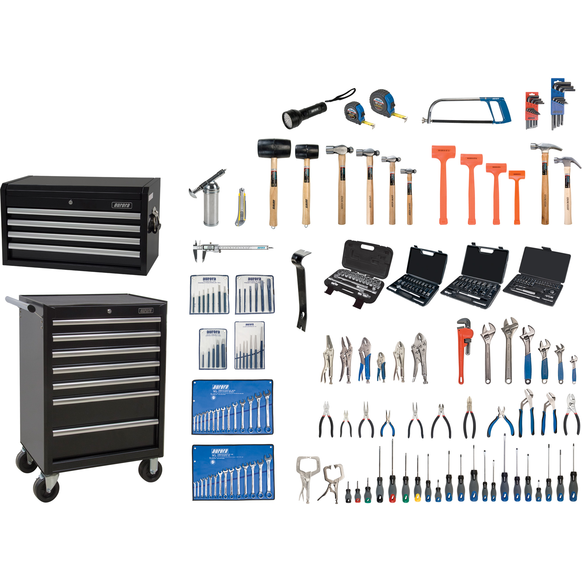 Ensemble d'outils maître avec coffre en acier et chariot, 236 morcea