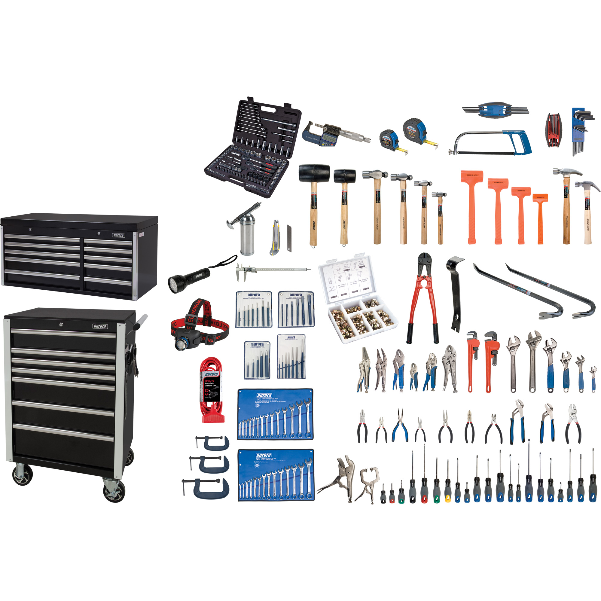 Ensemble d'outils ultime avec coffre en acier et chariot, 358 morcea