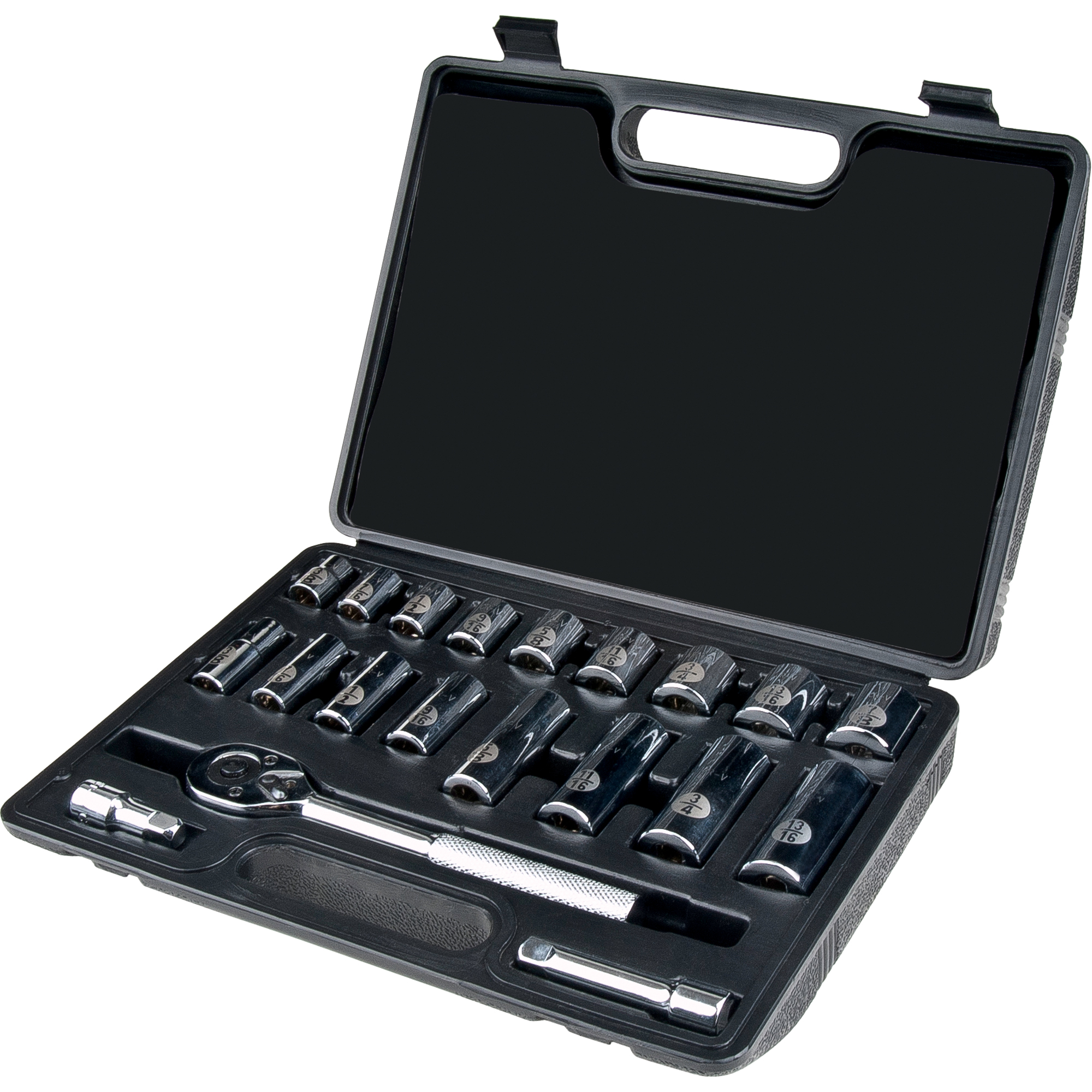 Jeu de douilles, 20 Mcx, Prise de 3/8", Profond