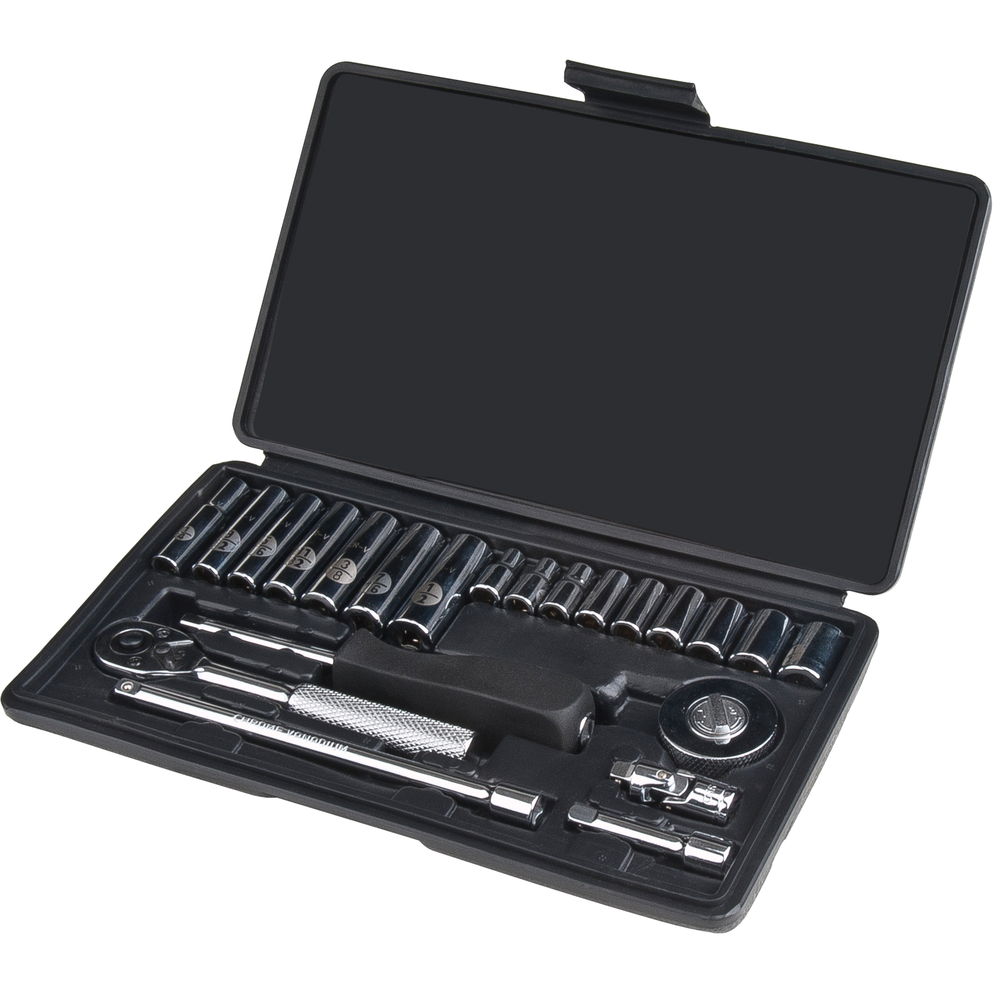 Jeu de douilles, 22 Mcx, Prise de 1/4", Profond