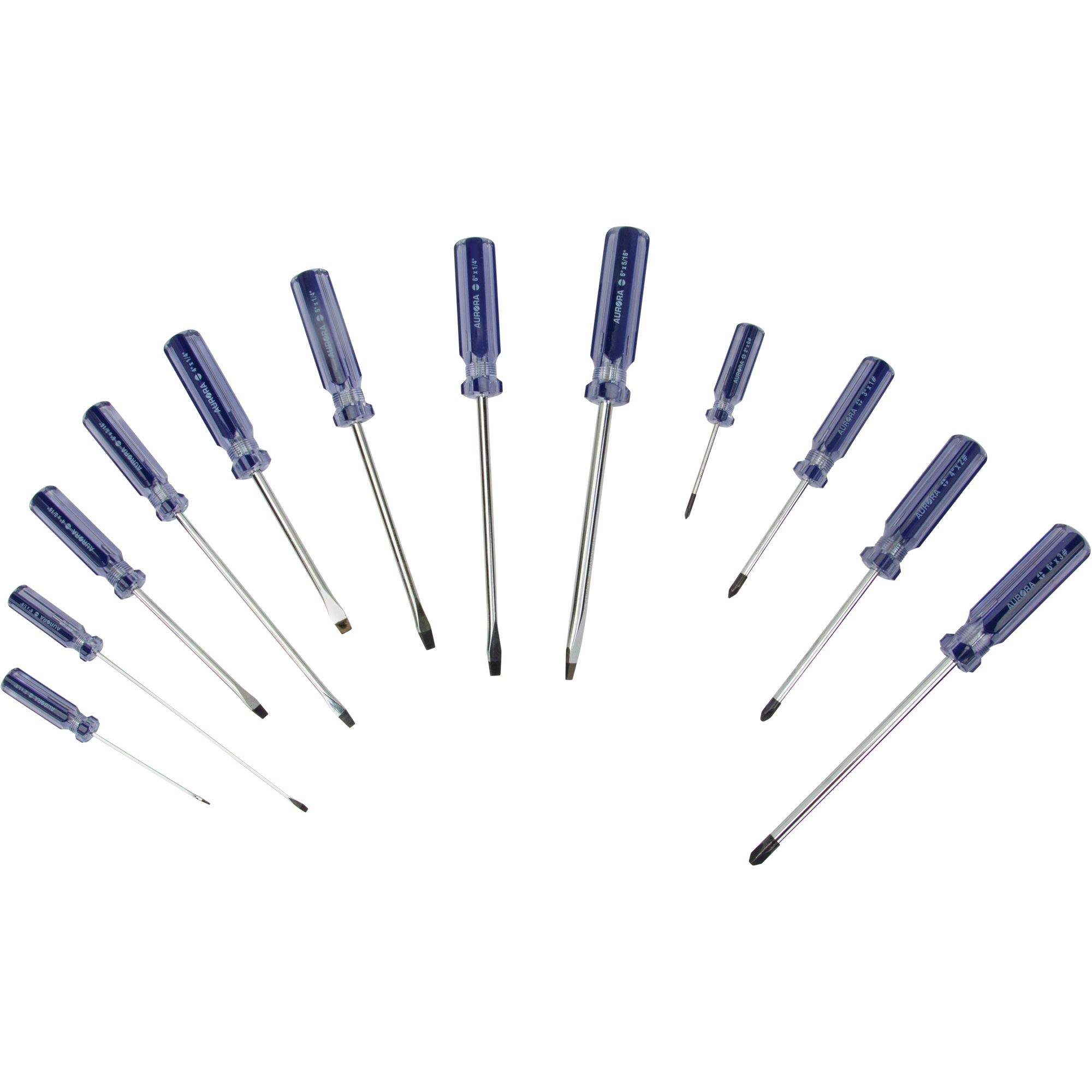 Jeu de tournevis Philips & à fente, 12 m