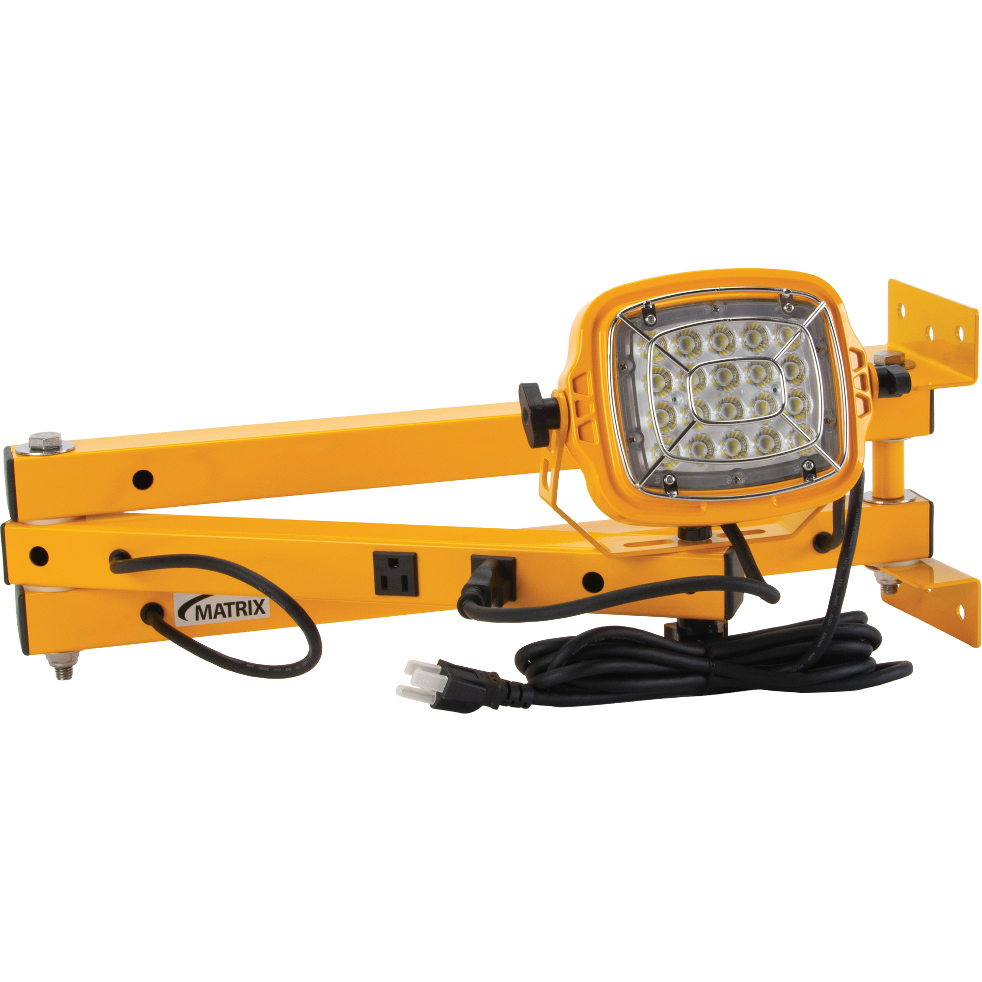 Lampe de quai, Bras 40", 50 W, Ampoule DEL, Métal