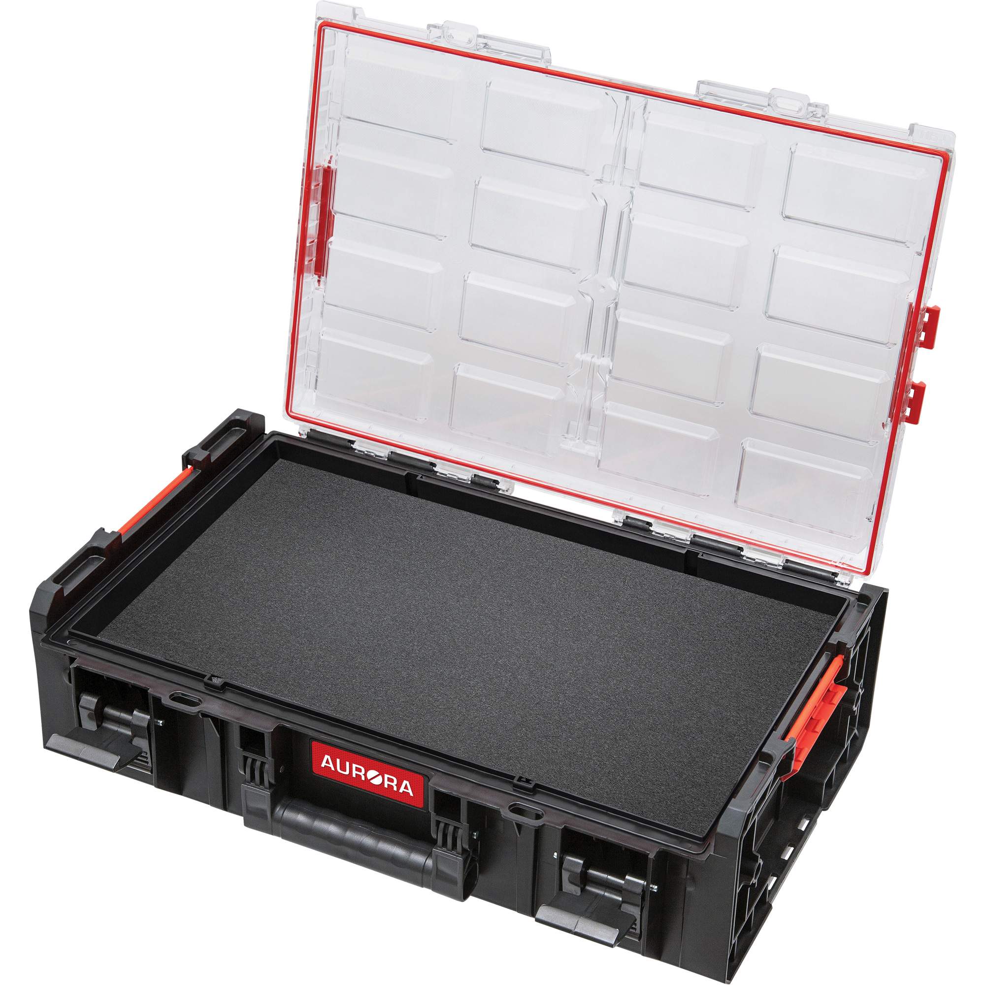Organisateur deux fois très grand avec cloisons en mousse à plusieurs couches ArxMC, 23" x 15-1/5" x 6-4/5", Noir – Image 2