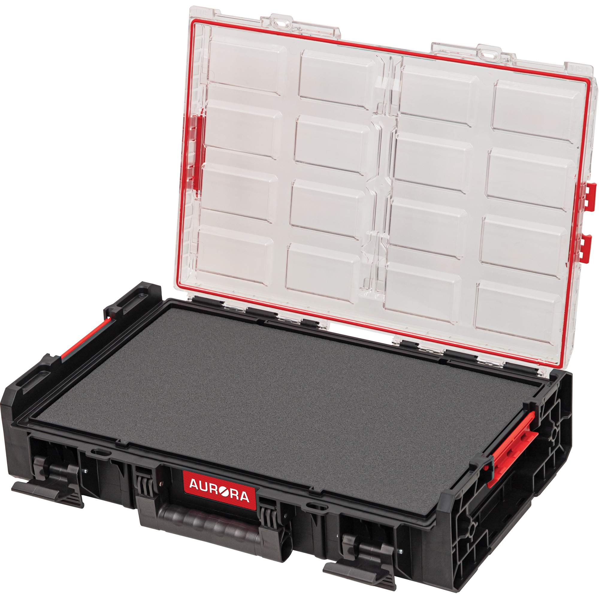 Organisateur très grand avec cloisons en mousse à plusieurs couches ArxMC, 23" x 15-1/5" x 5", Noir – Image 2