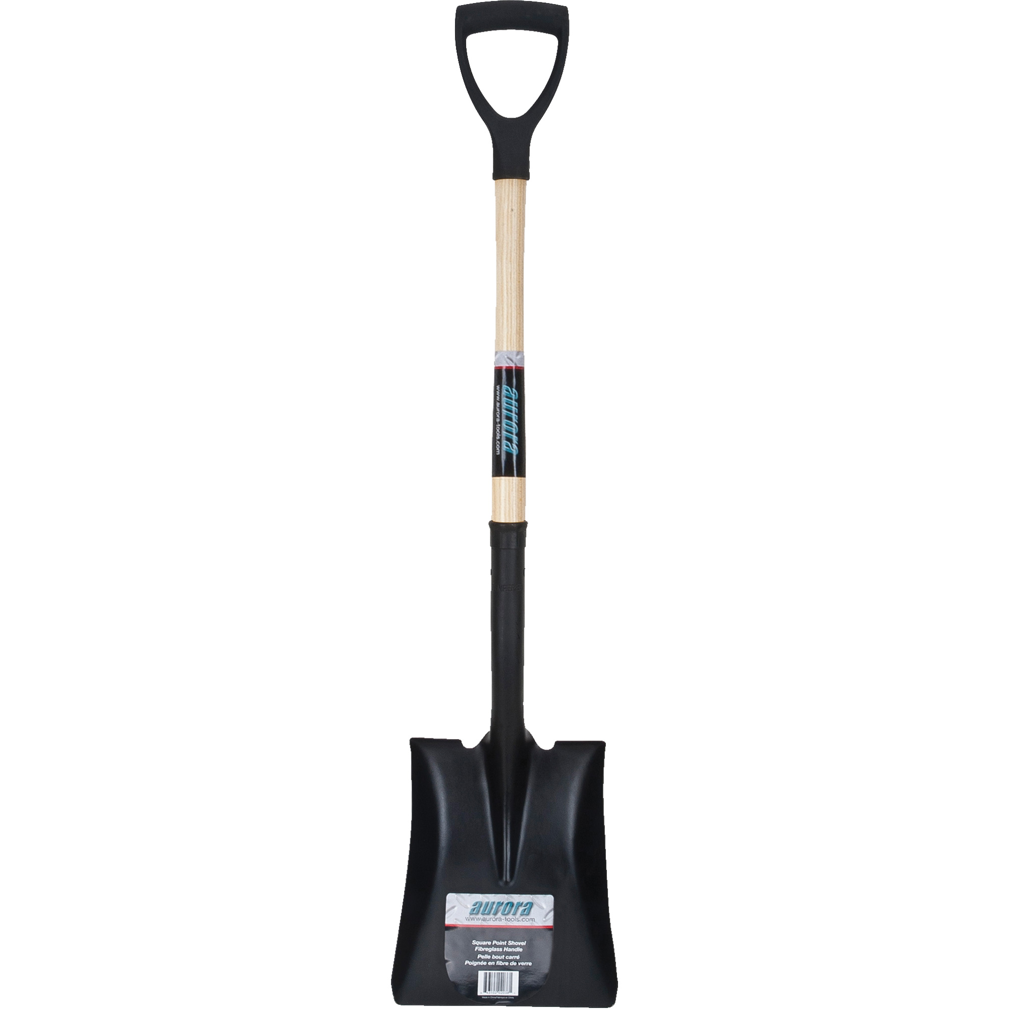 Pelle carrée, Bois dur, Lame Acier durci, Manche en Prise en D, Longueur 29"