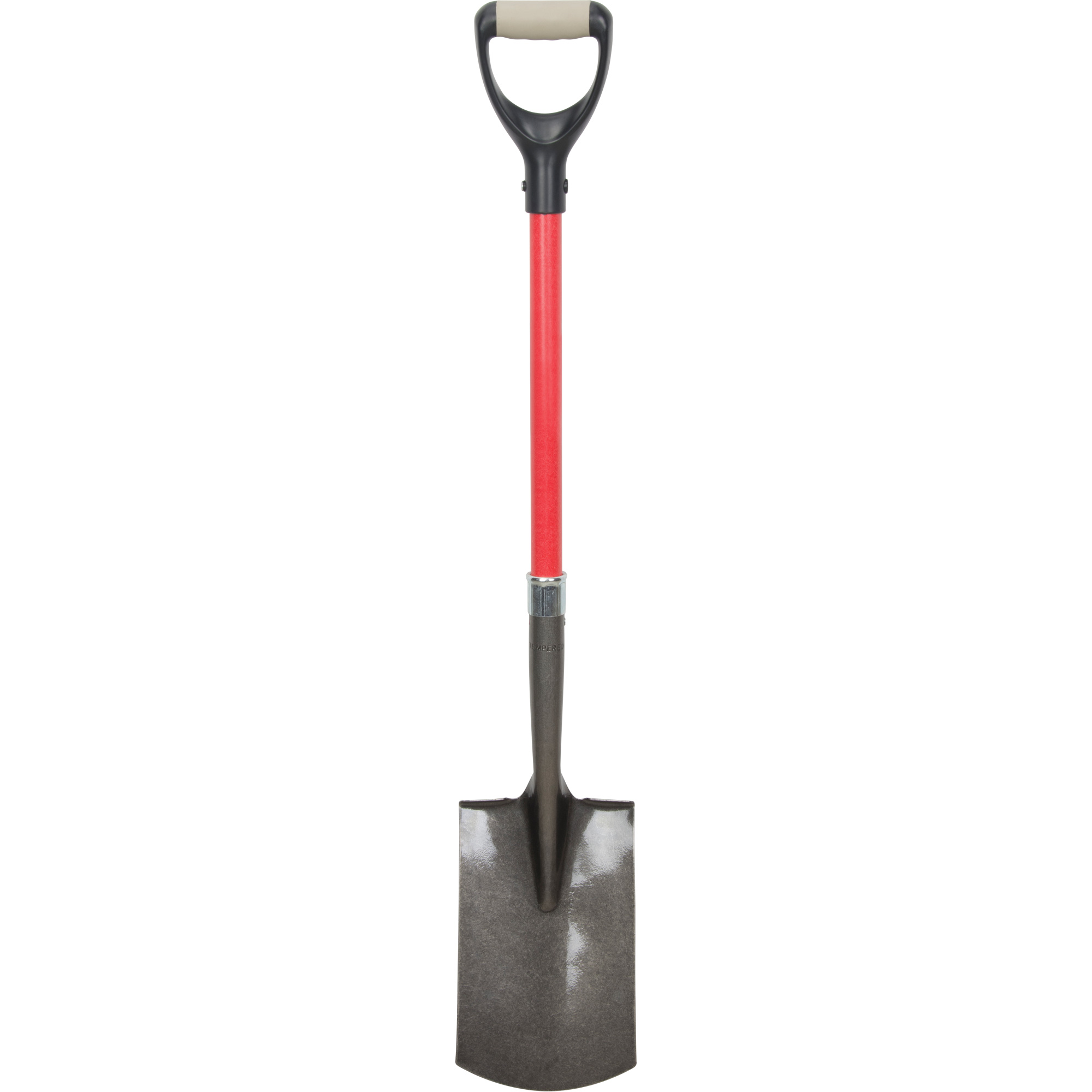 Pelles robustes, Fibre de verre, Lame Acier au carbone, Manche en Prise en D, Longueur 30-1/2"