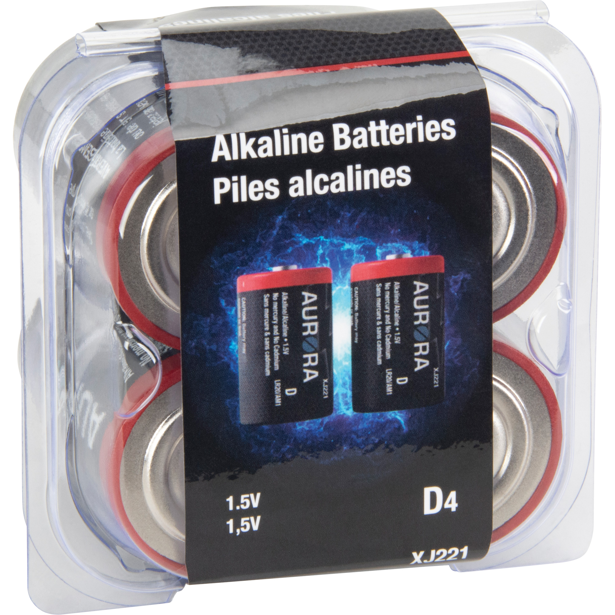 Piles alcalines industrielles, D, 1,5 V