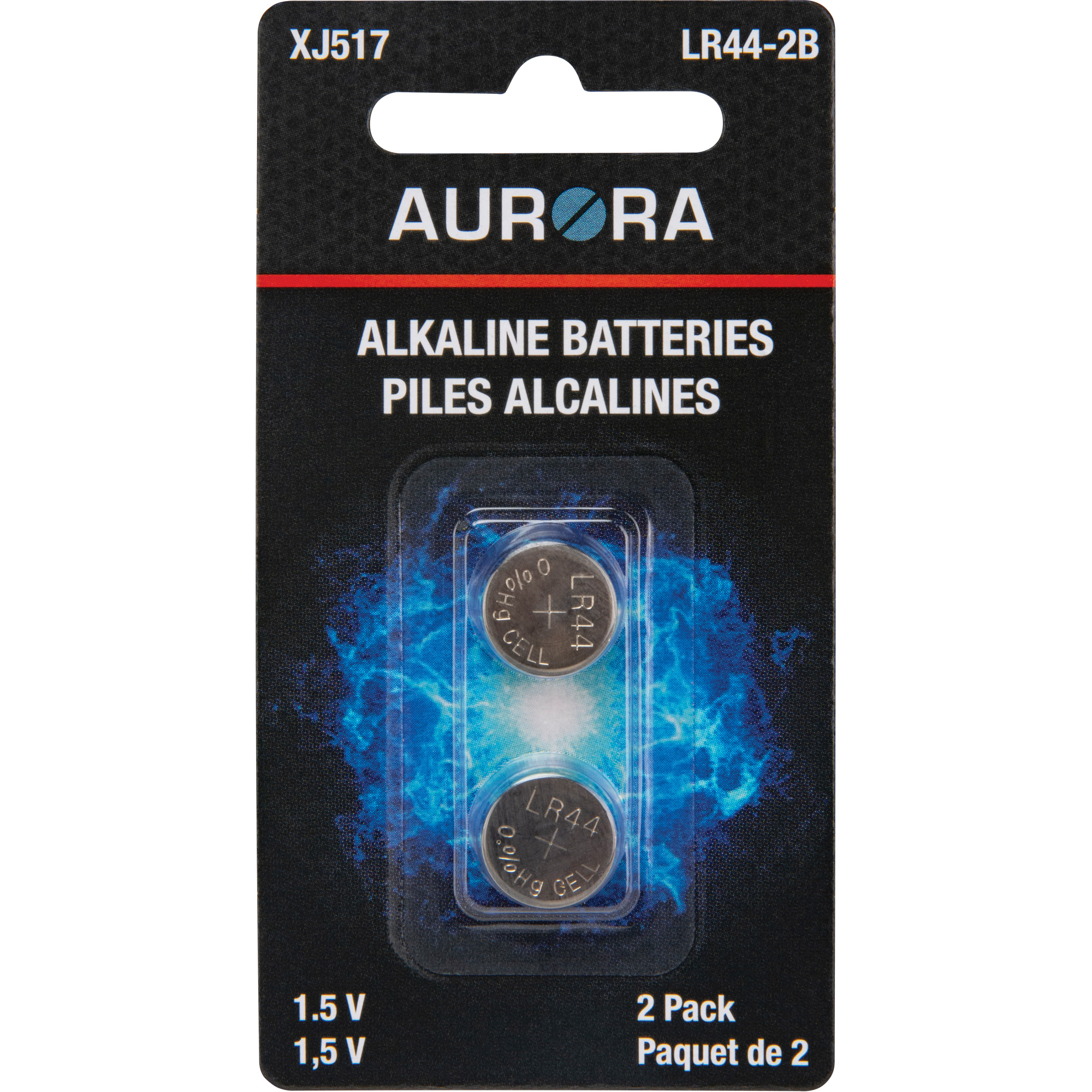 Piles alcalines LR44, 1,5 V