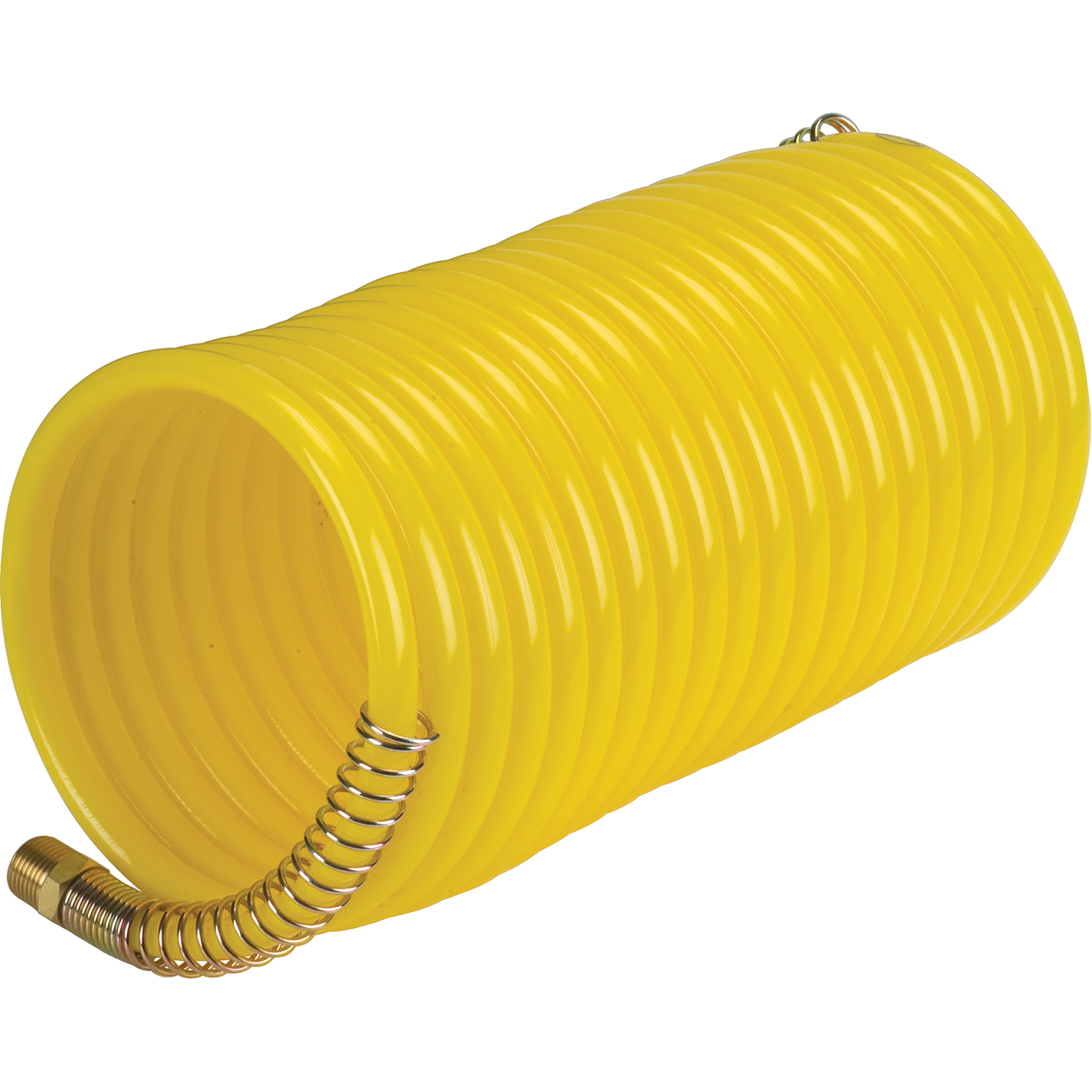 Tuyaux à air auto rétractables en nylon a/raccords, Air, 3/8" DI x 25' lo, Nylon, 200 psi à 23°C