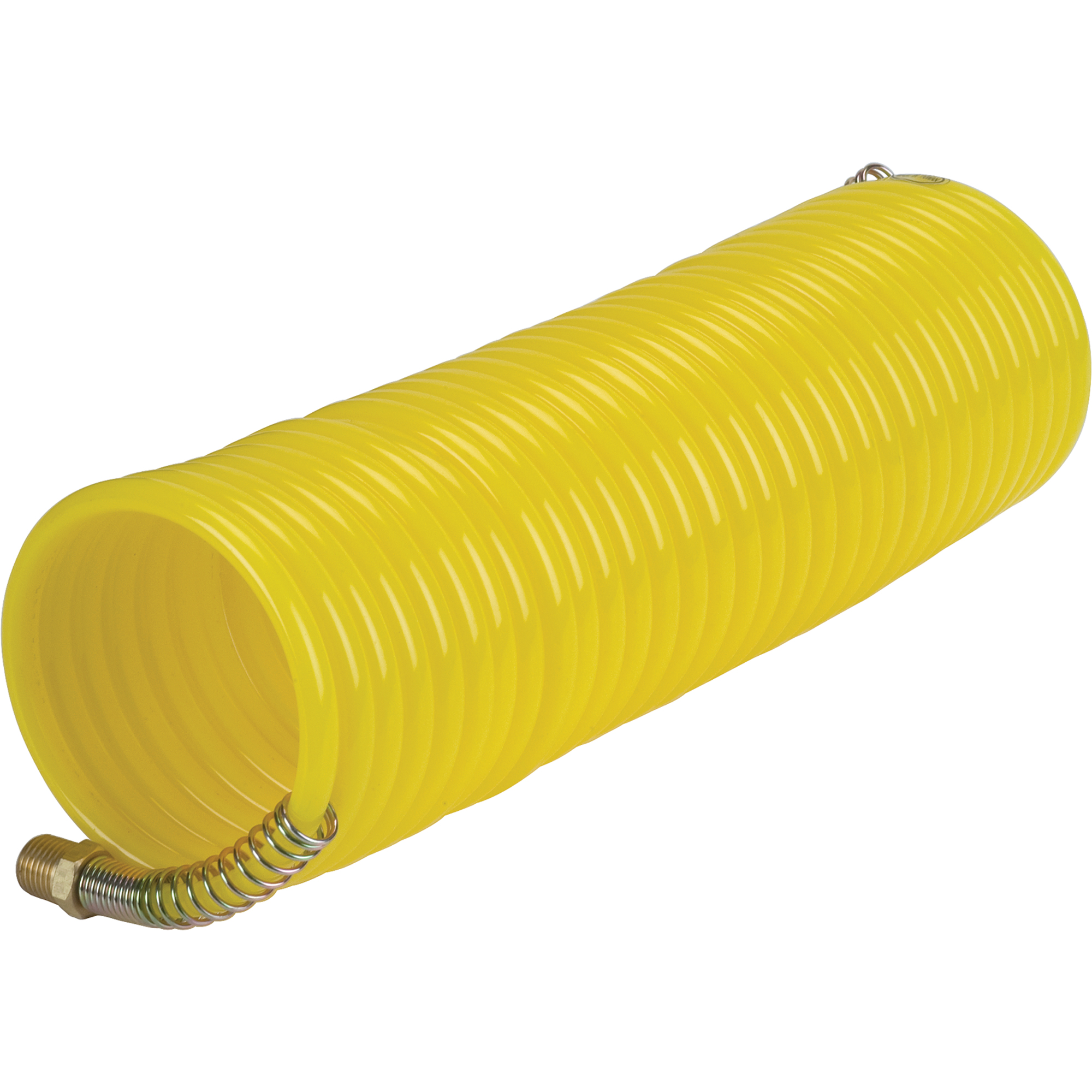 Tuyaux pneumatiques en nylon spiralé a/raccords, Air, 1/4" DI x 25' lo, Nylon, 200 psi à 23°C