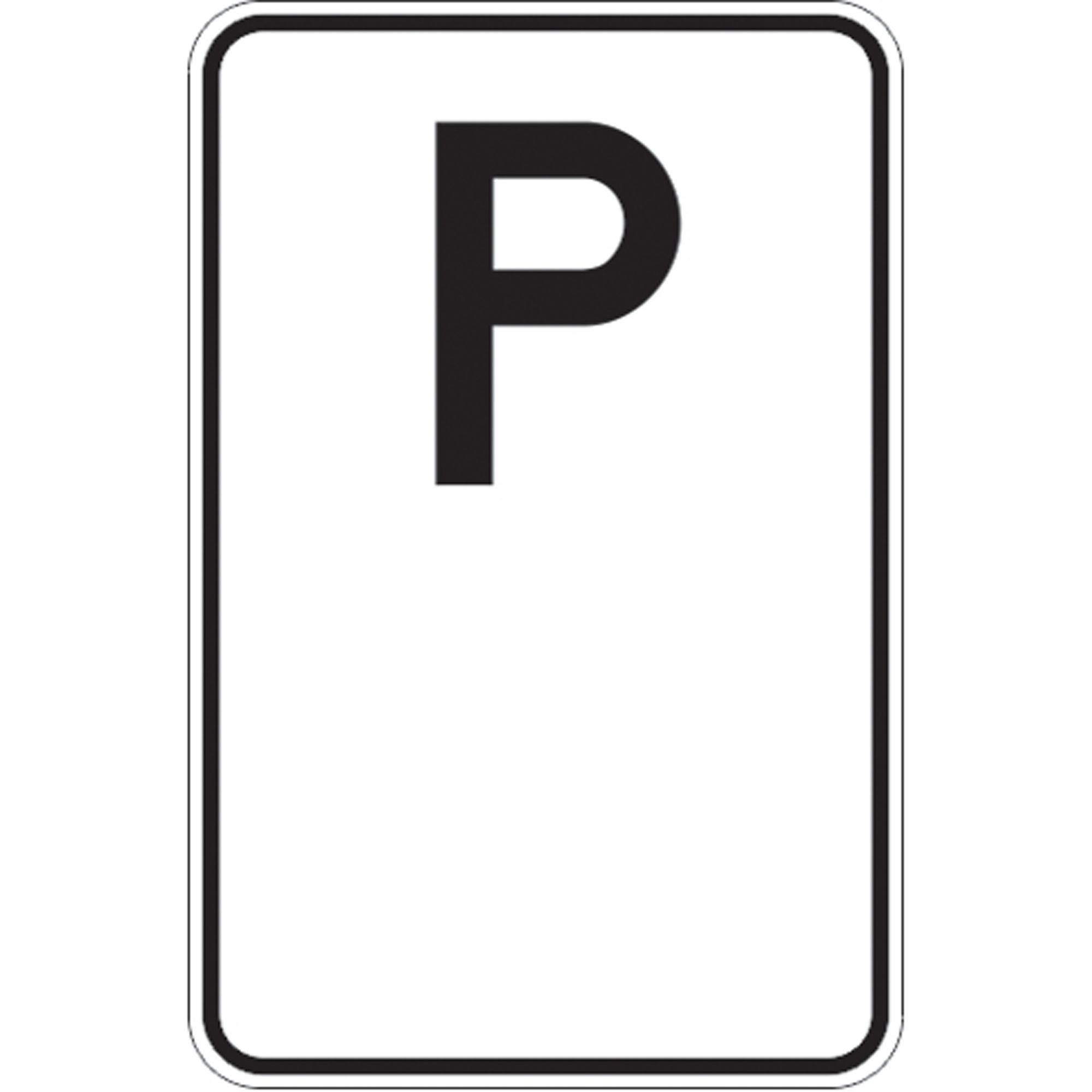 Panneau de circulation stationnement, 12" x 18", Aluminium, Pictogramme