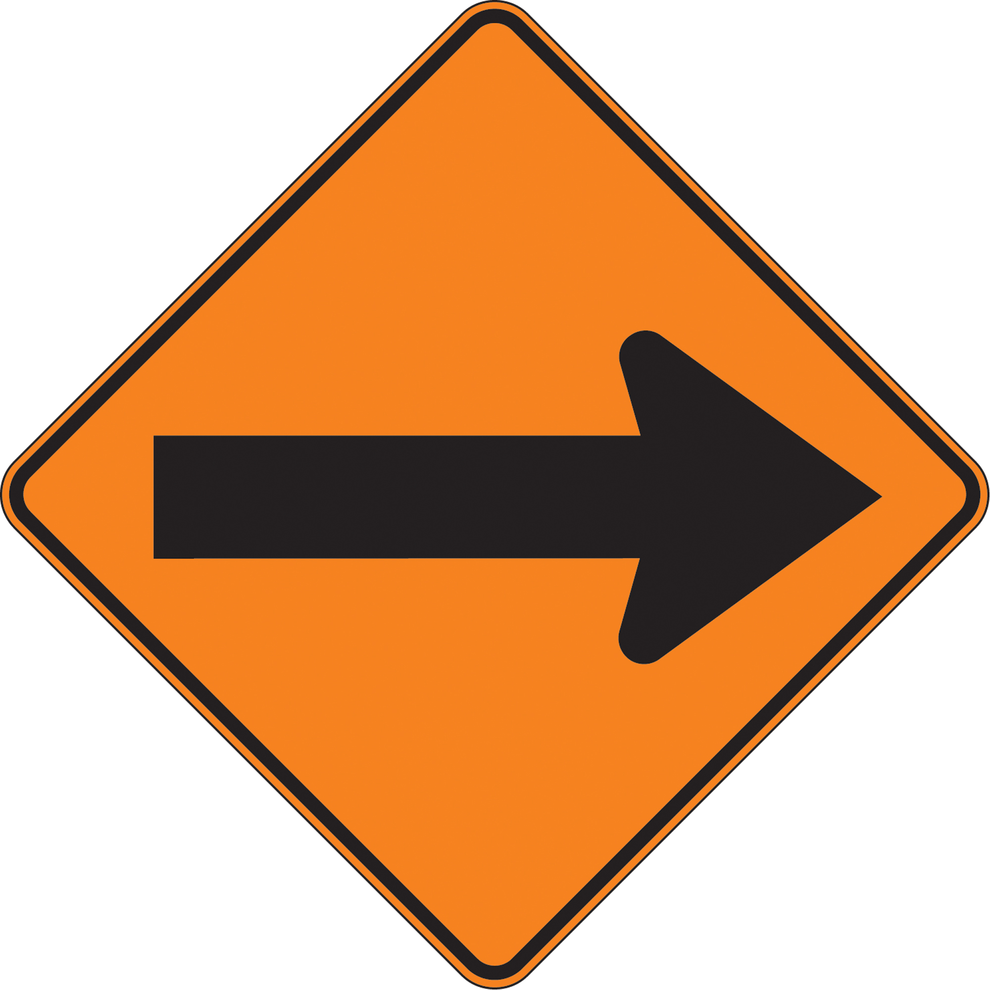Panneaux de signalisation - flèche sens unique, 24" x 24", Aluminium, Pictogramme