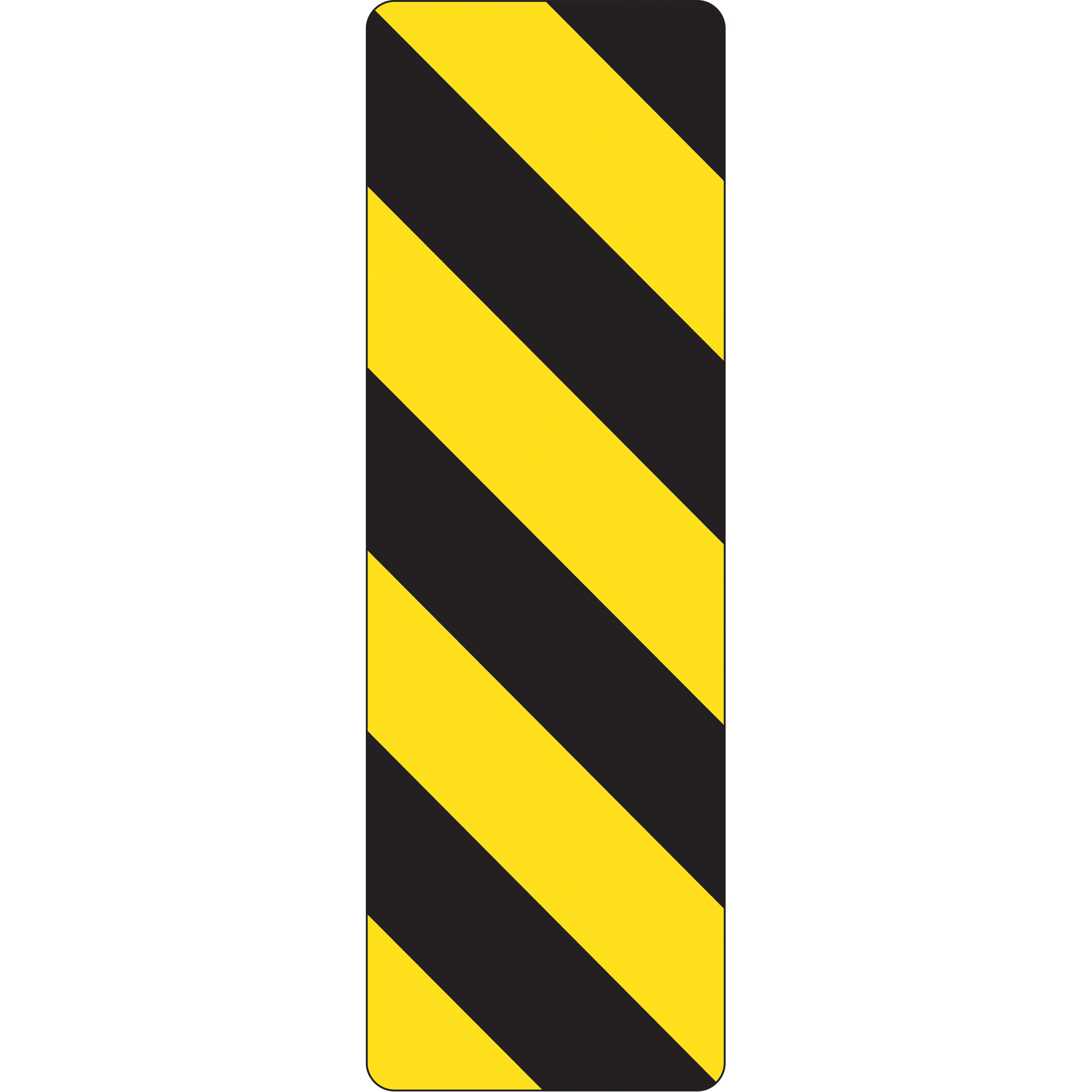 Panneaux de signalisation marqueur de risque à droite, 12" x 36", Aluminium, Pictogramme