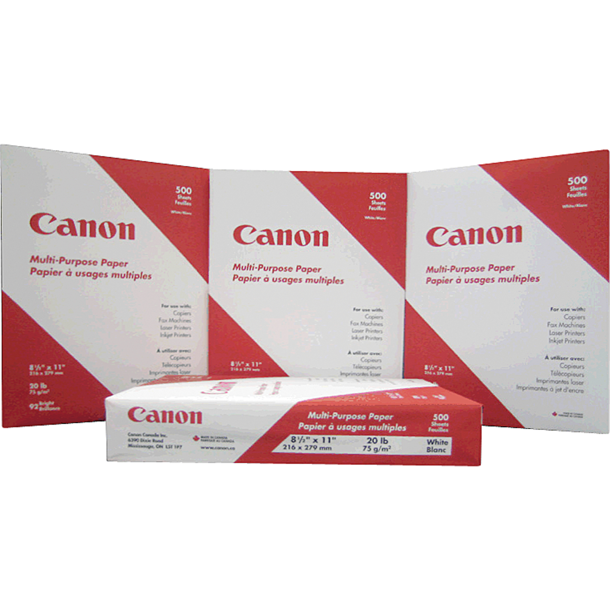 Papier pour copies a usage multiple, 8-1/2" x 11", 20 lb, Blanc