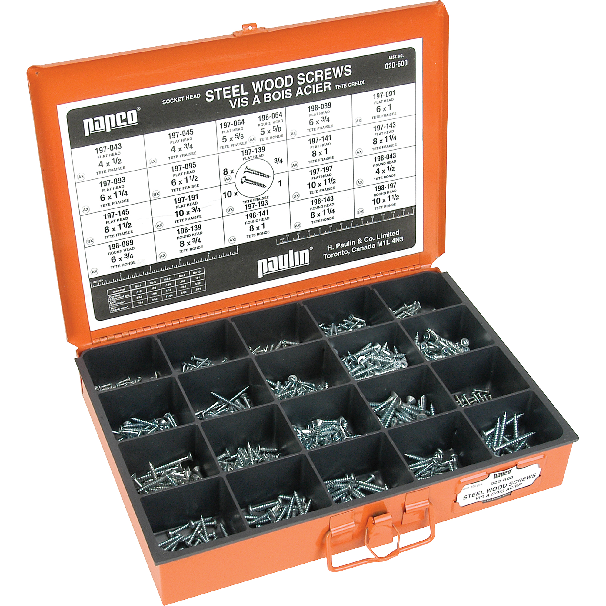 Assortiment de vis de bois