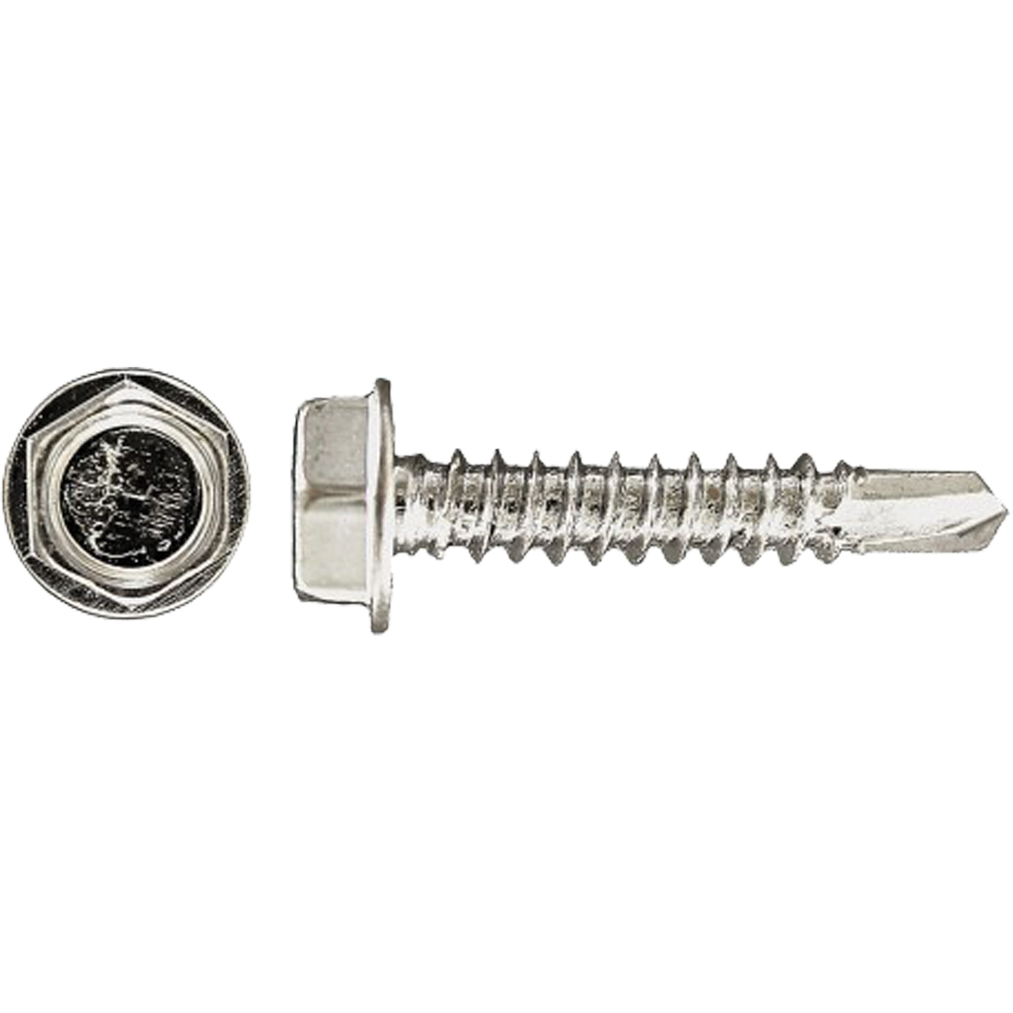 Rondelle hexagonale auto-percée Drill-X, #14 x 1" lo, Zingué