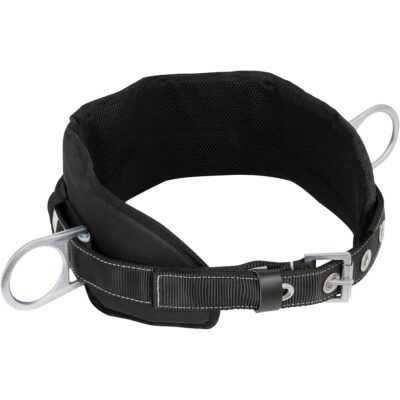 WB-6020-L Dispositif de retenue de sécurité avec ceinture à deux anneaux en D et support lombaire rembourré - Grand
