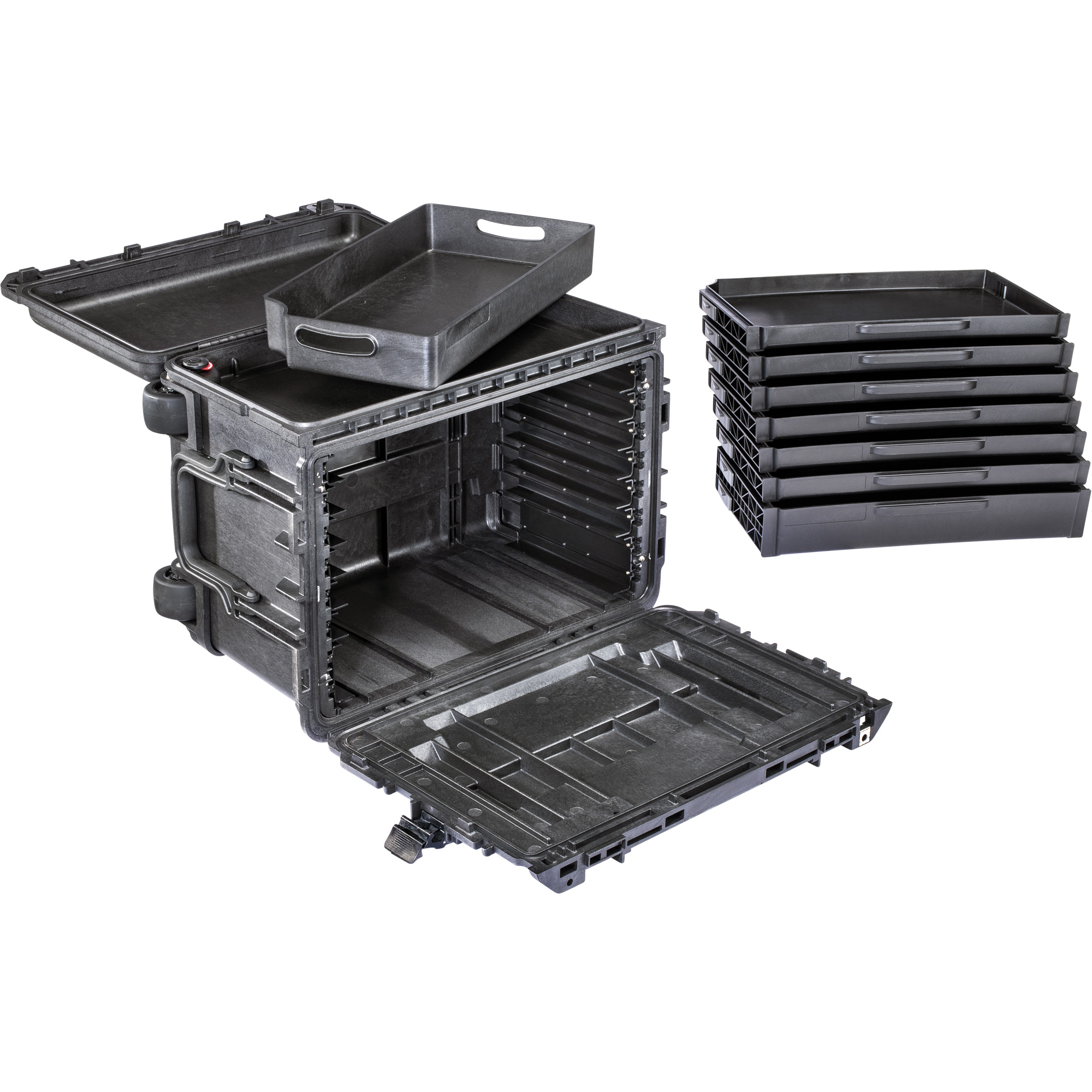 Armoire à outils mobile Gen 2, 24" la, 6 tiroirs, Noir – Image 4