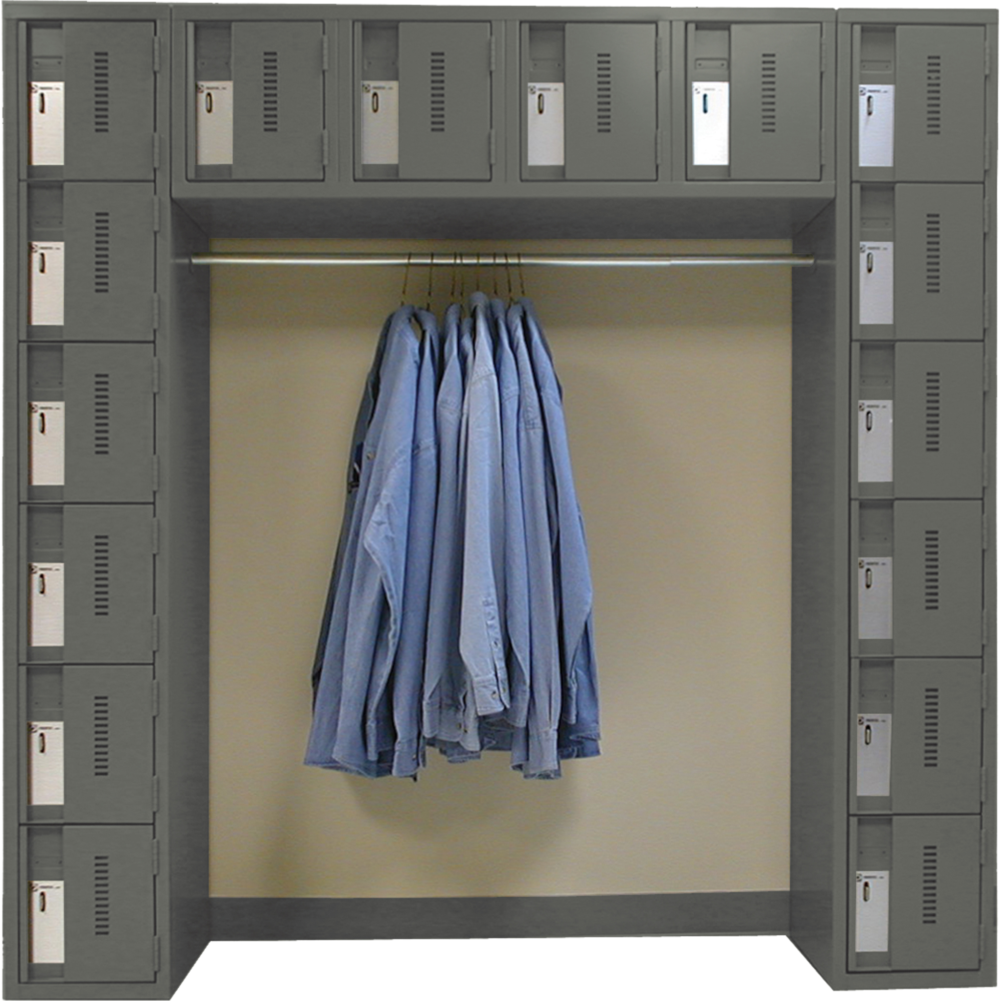 Arches de casiers robustes ConcordeMC, 16 niveaux, Bloc de 3, 18" x 72" x 72", Acier
