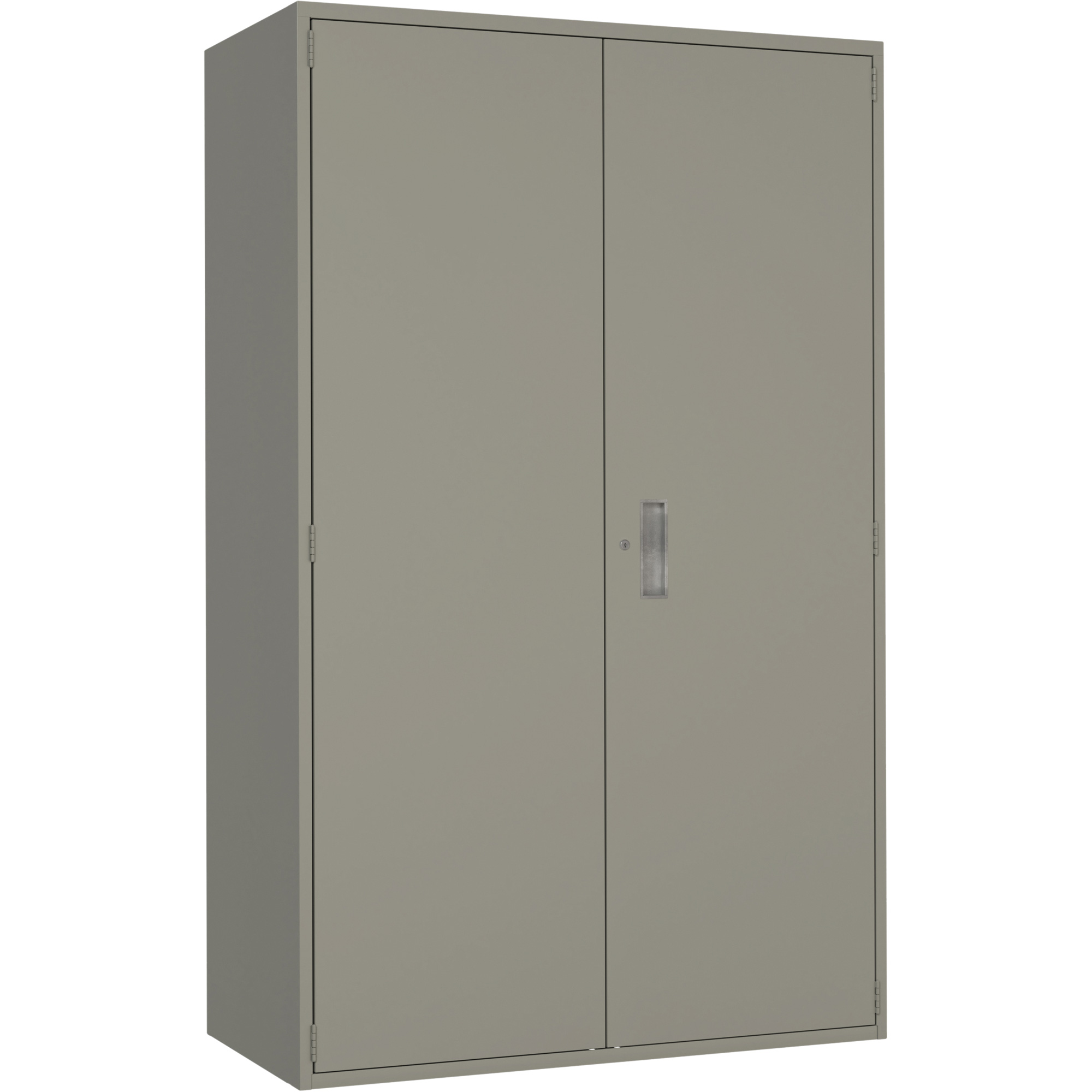 Armoire de rangement Hi-Boy très large, Acier, 4 Tablettes, 72" h x 48" la x 24" P, Gris
