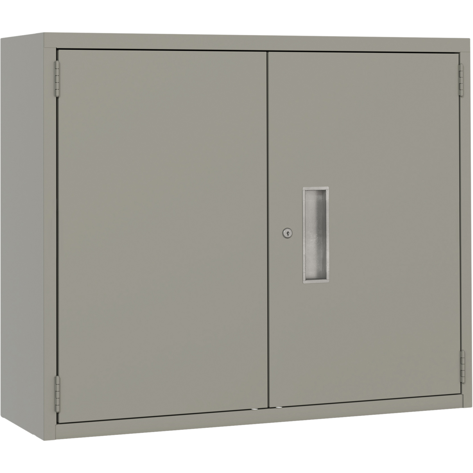Armoire murale, Acier, 2 Tablettes, 30" h x 36" la x 12" P, Gris