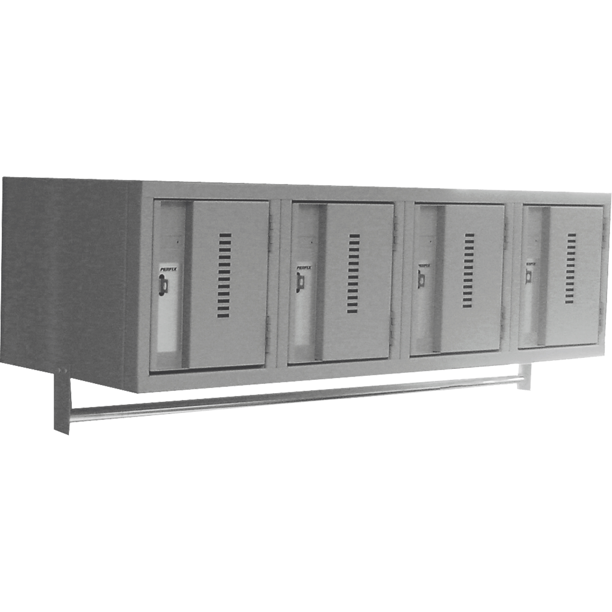 Casiers muraux robustes, Bloc de 4, 18" x 12" x 12", Acier – Image 2