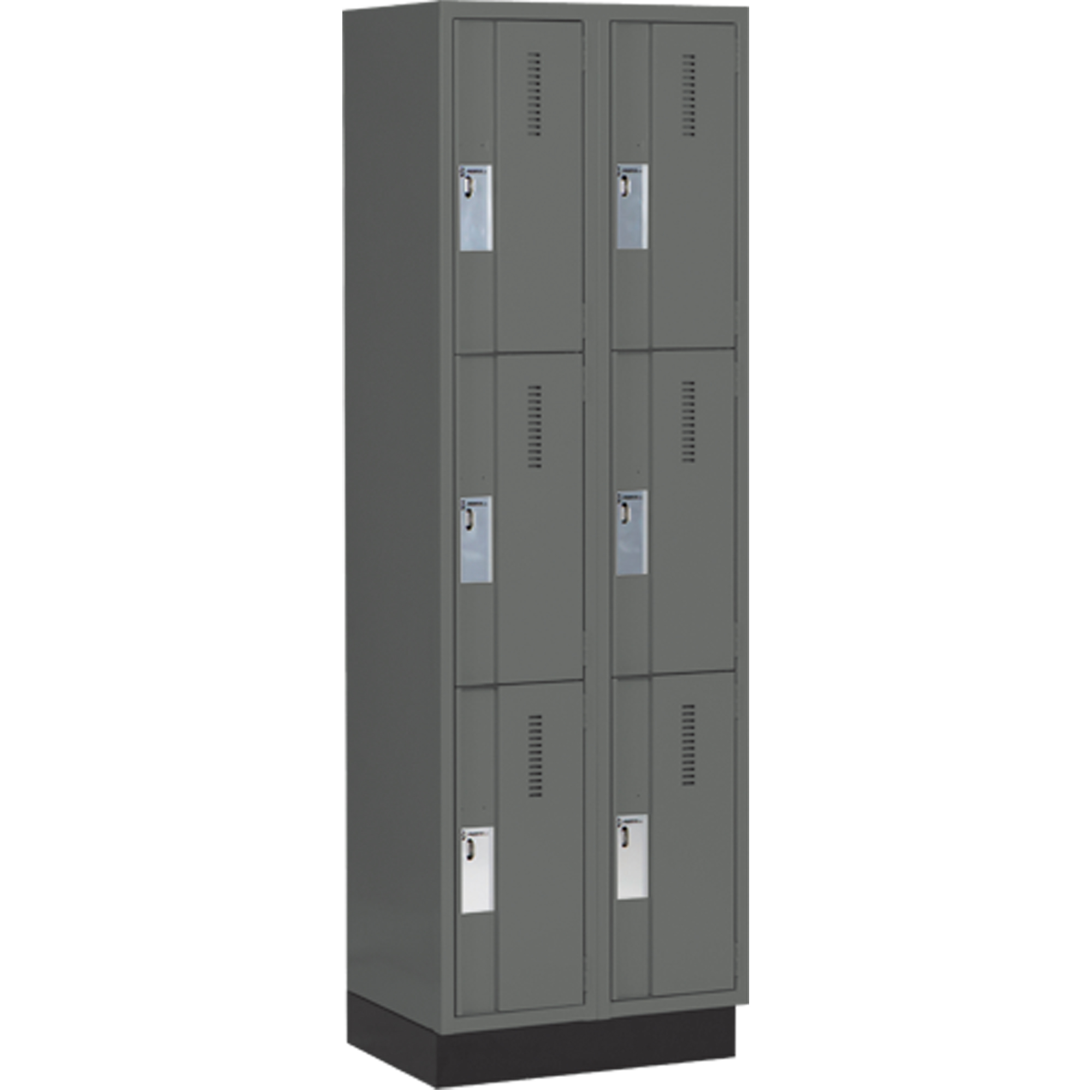 Casiers robustes ConcordeMC, 3 niveaux, Bloc de 2, 24" x 18" x 76", Acier, Charbon, Soudé (assemblé)