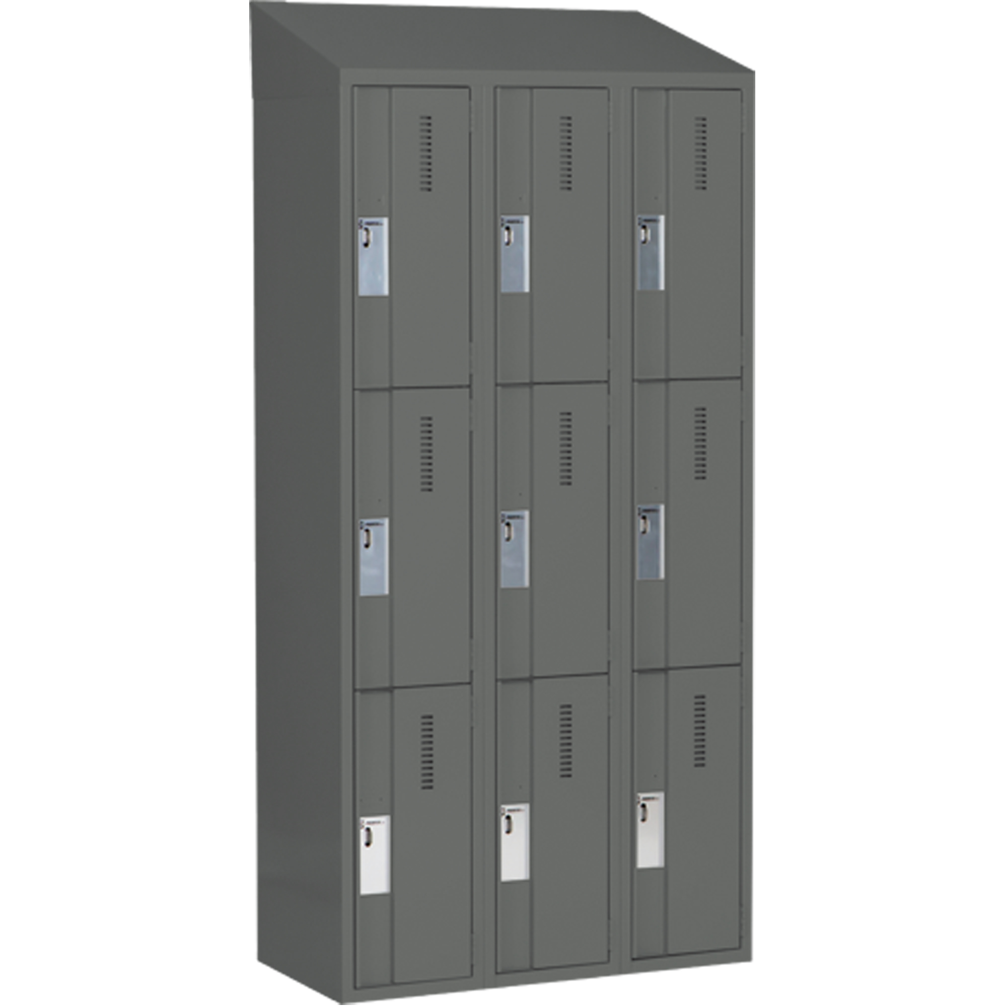 Casiers robustes ConcordeMC, 3 niveaux, Bloc de 3, 36" x 18" x 78", Acier, Charbon, Soudé (assemblé)