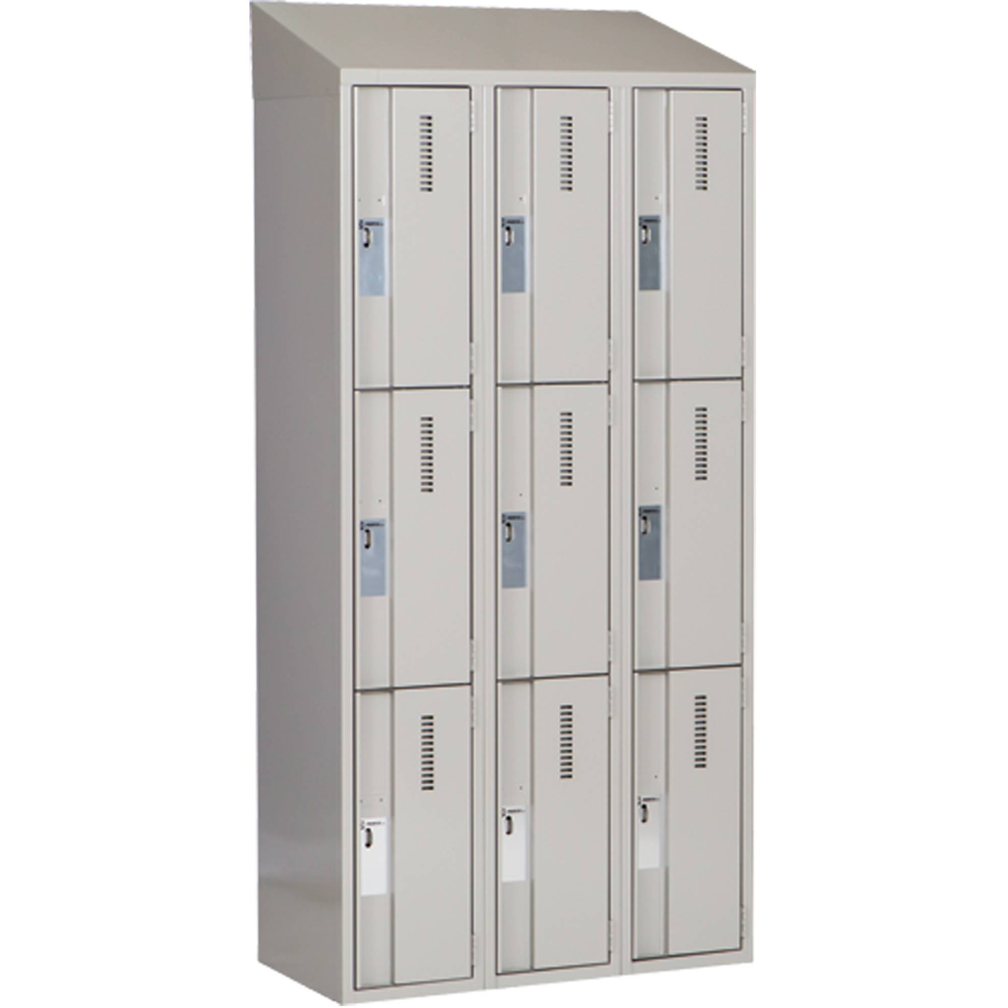 Casiers robustes ConcordeMC, 3 niveaux, Bloc de 3, 36" x 18" x 78", Acier, Gris, Soudé (assemblé)