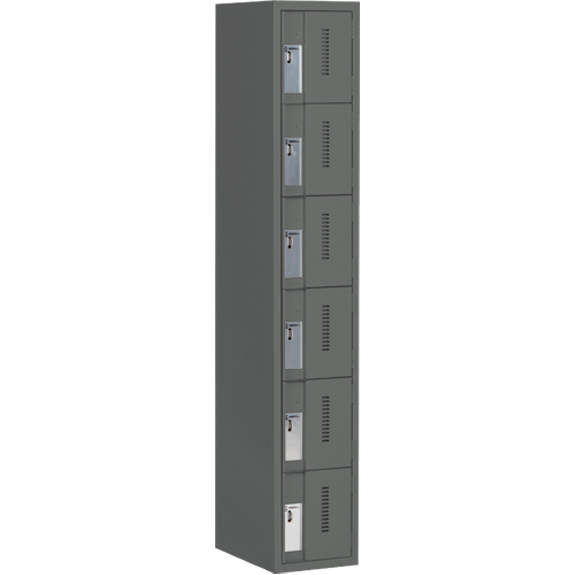 Casiers robustes ConcordeMC, 6 niveaux, 12" x 18" x 72", Acier, Charbon, Soudé (assemblé)