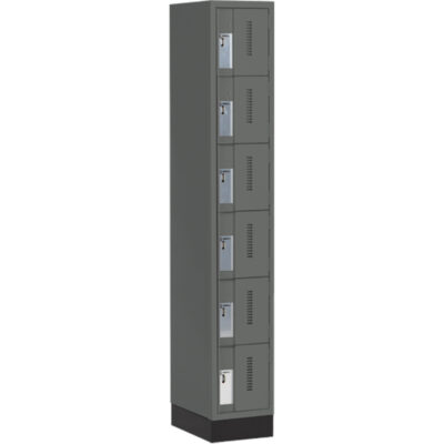 Casiers robustes ConcordeMC, 6 niveaux, 12" x 18" x 76", Acier, Charbon, Soudé (assemblé)