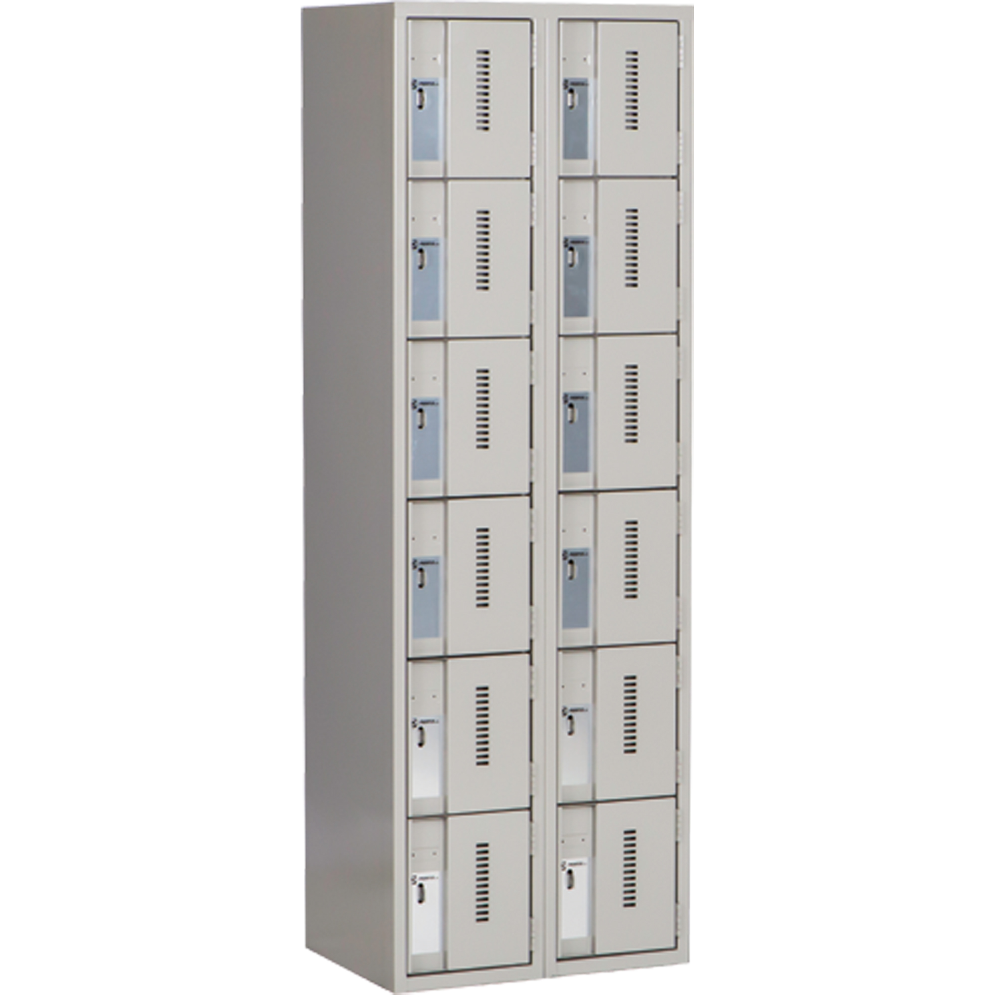 Casiers robustes ConcordeMC, 6 niveaux, Bloc de 2, 24" x 18" x 72", Acier, Gris, Soudé (assemblé)