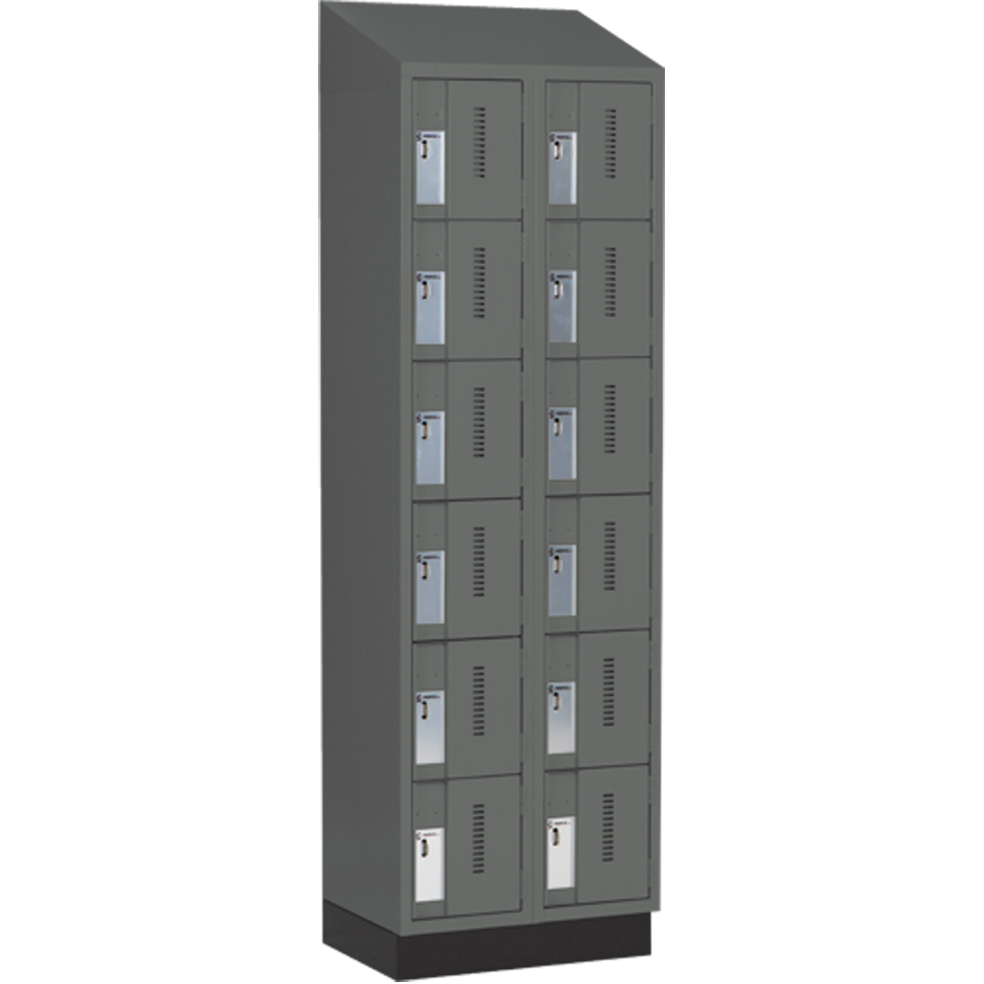 Casiers robustes ConcordeMC, 6 niveaux, Bloc de 2, 24" x 18" x 82", Acier, Charbon, Soudé (assemblé)