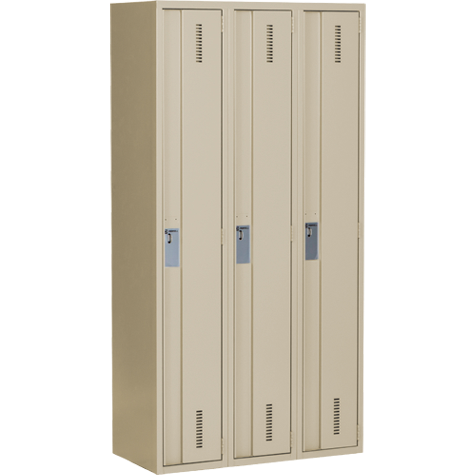 Casiers robustes ConcordeMC, Bloc de 3, 36" x 18" x 72", Acier, Beige, Soudé (assemblé)