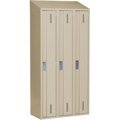 Casiers robustes ConcordeMC, Bloc de 3, 36" x 18" x 78", Acier, Beige, Soudé (assemblé)