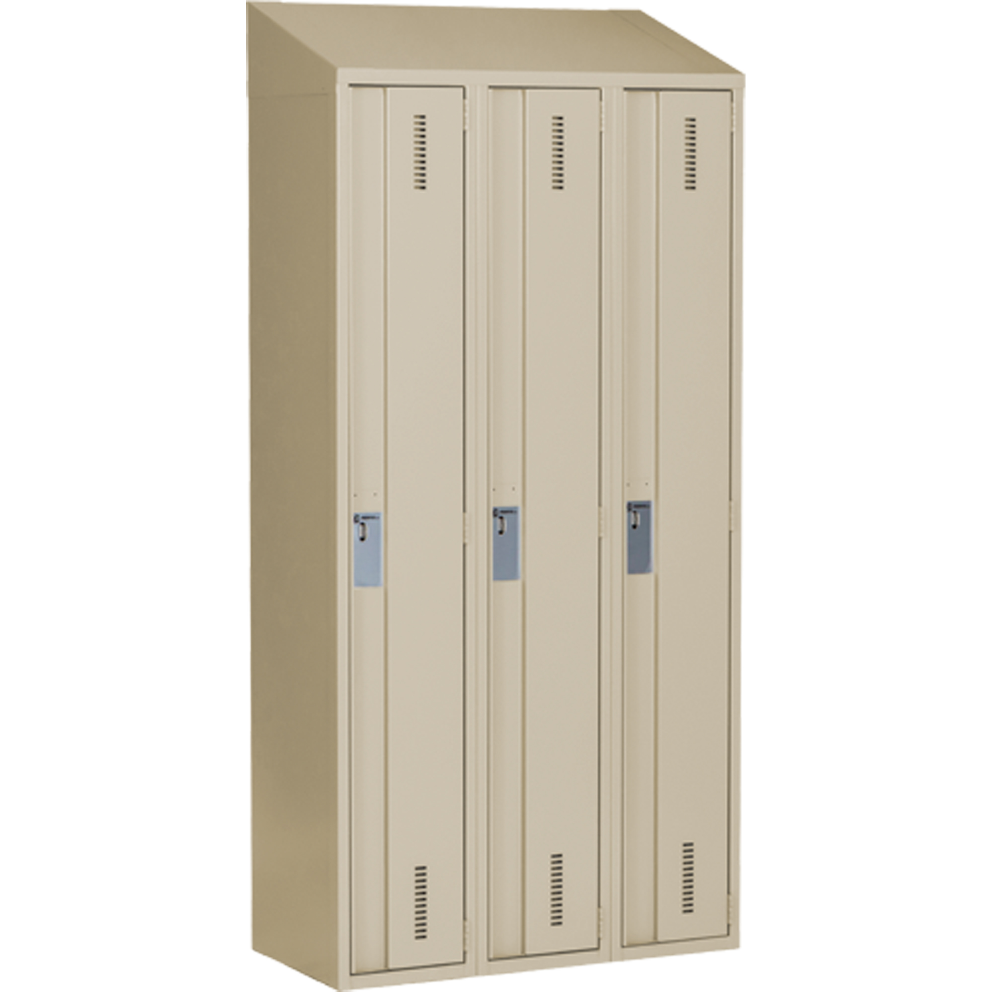 Casiers robustes ConcordeMC, Bloc de 3, 36" x 18" x 78", Acier, Beige, Soudé (assemblé)