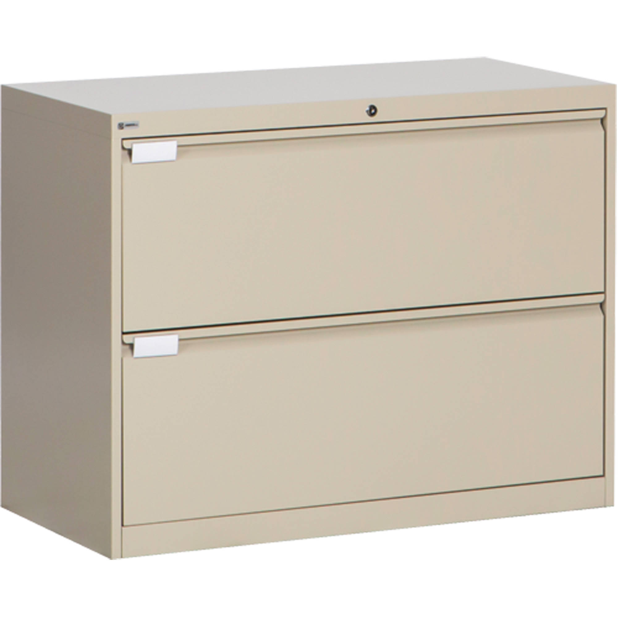 Classeur latéral, Acier, 2 tiroirs, 36" la x 18" p x 27-7/8" h, Beige