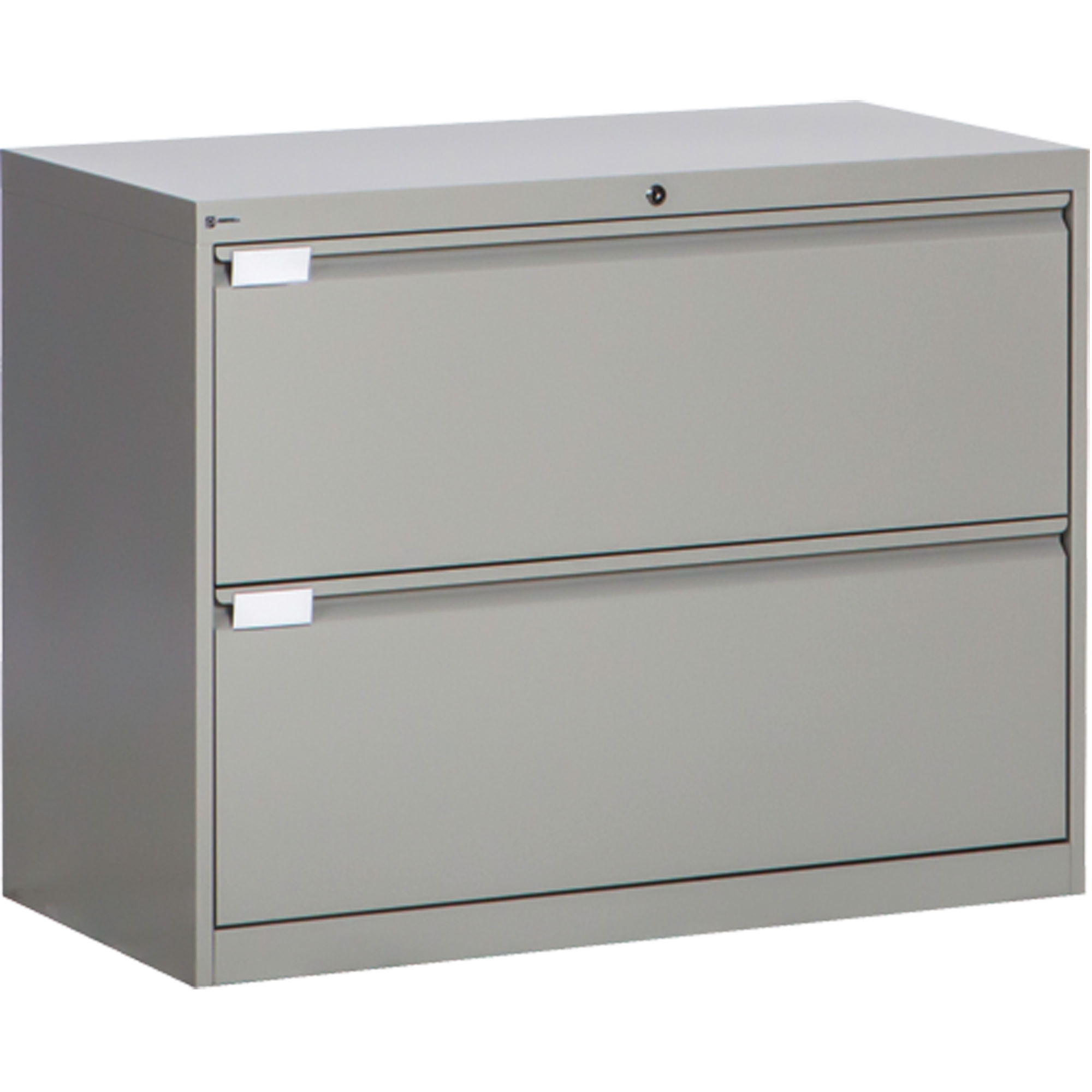Classeur latéral, Acier, 2 tiroirs, 36" la x 18" p x 27-7/8" h, Gris