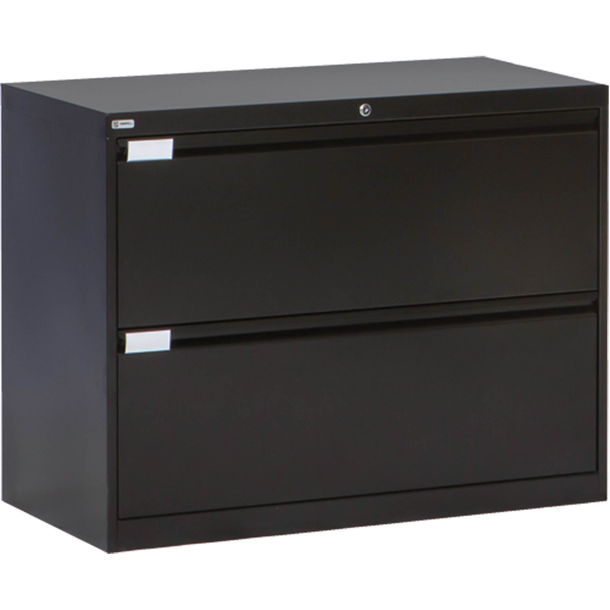 Classeur latéral, Acier, 2 tiroirs, 36" la x 18" p x 27-7/8" h, Noir