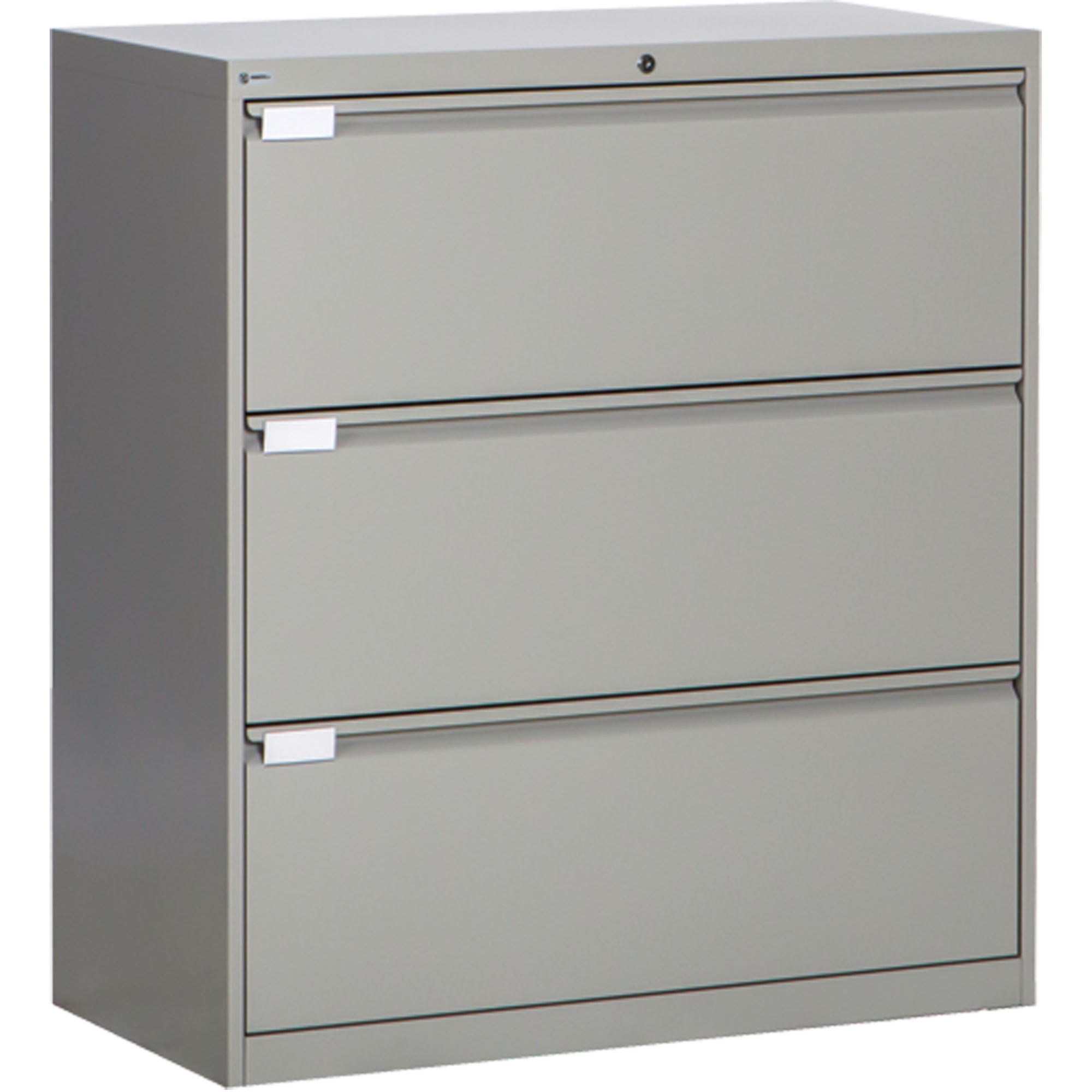 Classeur latéral, Acier, 3 tiroirs, 36" la x 18" p x 40-1/16" h, Gris