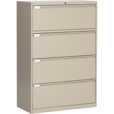 Classeur latéral, Acier, 4 tiroirs, 36" la x 18" p x 53-3/8" h, Beige