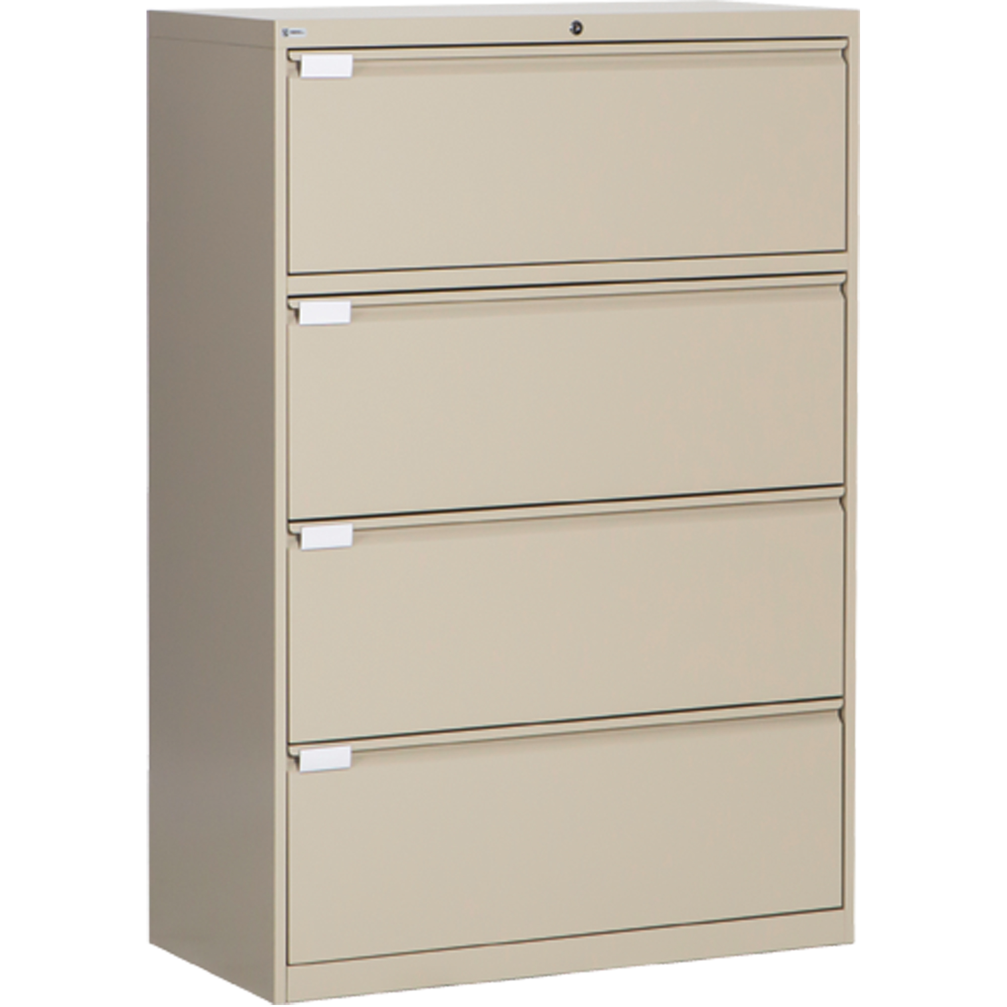 Classeur latéral, Acier, 4 tiroirs, 36" la x 18" p x 53-3/8" h, Beige