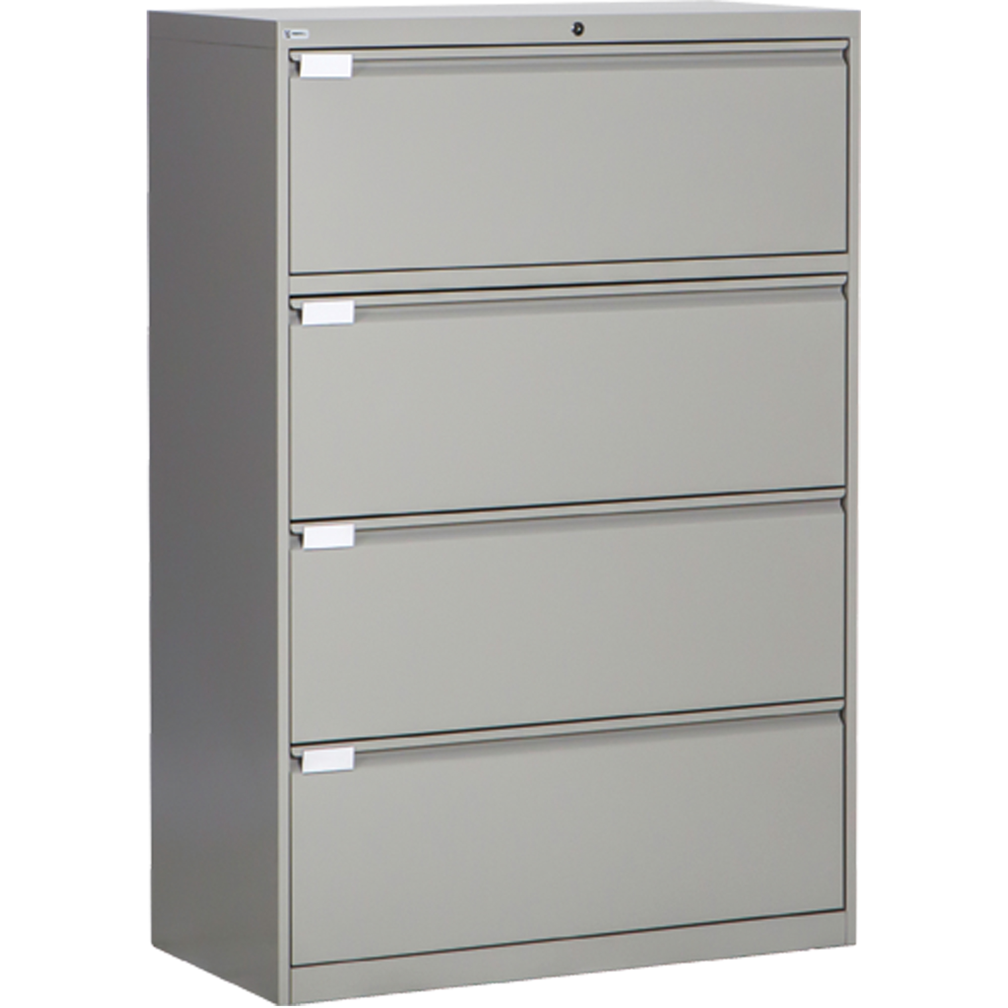 Classeur latéral, Acier, 4 tiroirs, 36" la x 18" p x 53-3/8" h, Gris