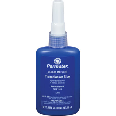 Adhésif frein-filet à adhérence amovible, Bleu, Moyen, 50 ml, Bouteille