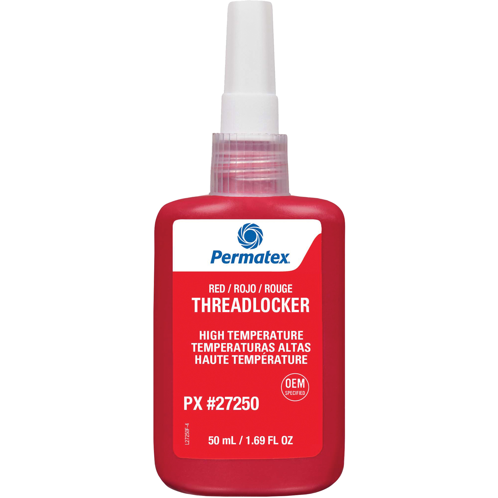 Adhésif frein-filet pour températures élevées, Rouge, Élevé, 50 ml, Bouteille