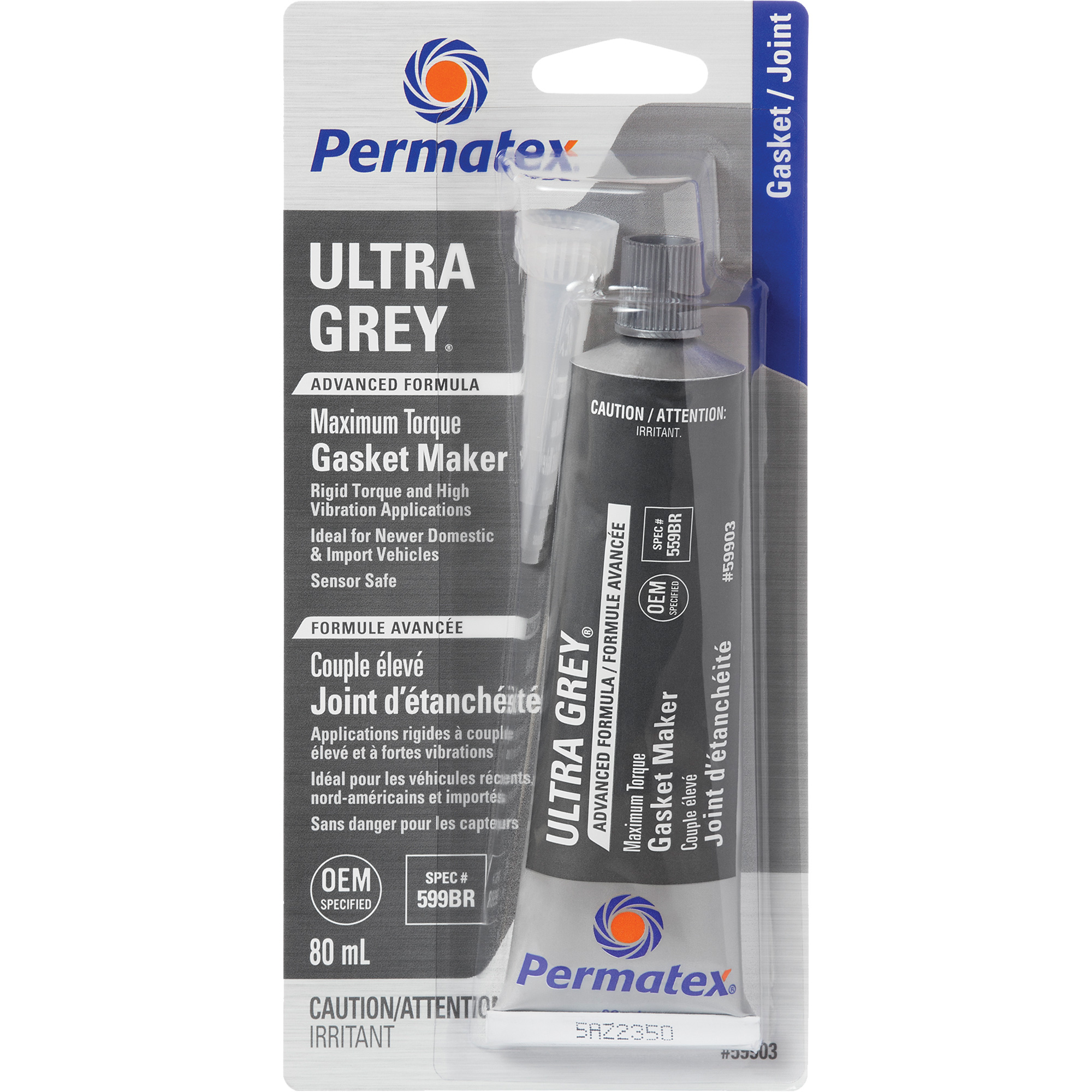 Composé à joints Ultra GreyMD, Tube, 80 ml, -54°C - 260°C/-65°F - 500°F